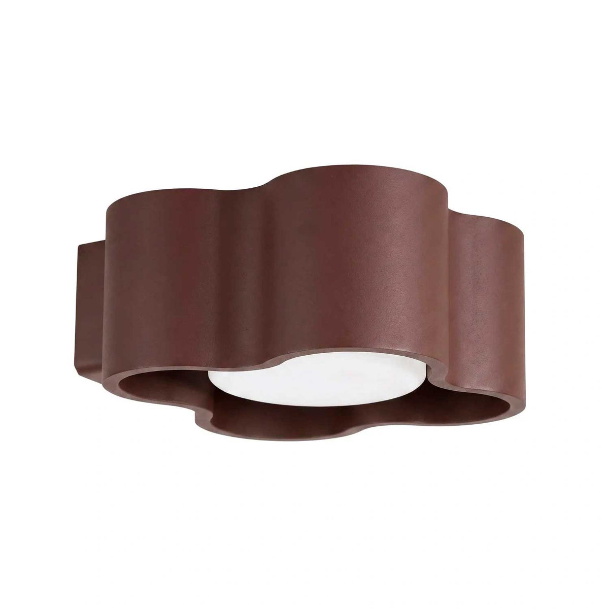 Tulipe - Applique murale basse en aluminium mat au contour organique