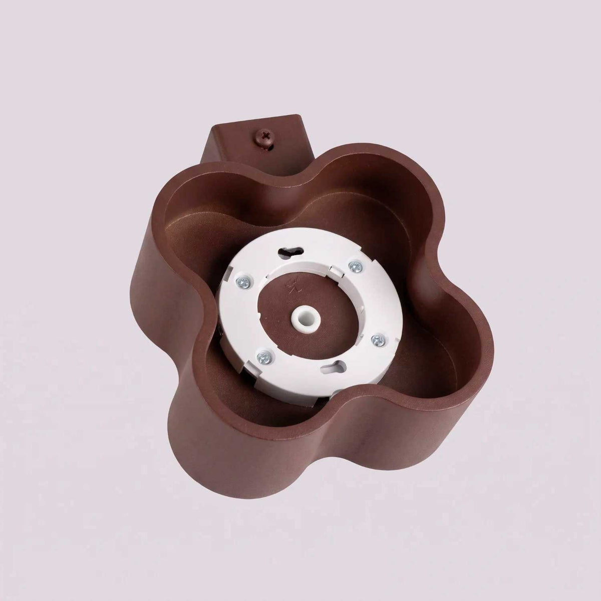 Tulipe - Applique murale basse en aluminium mat au contour organique