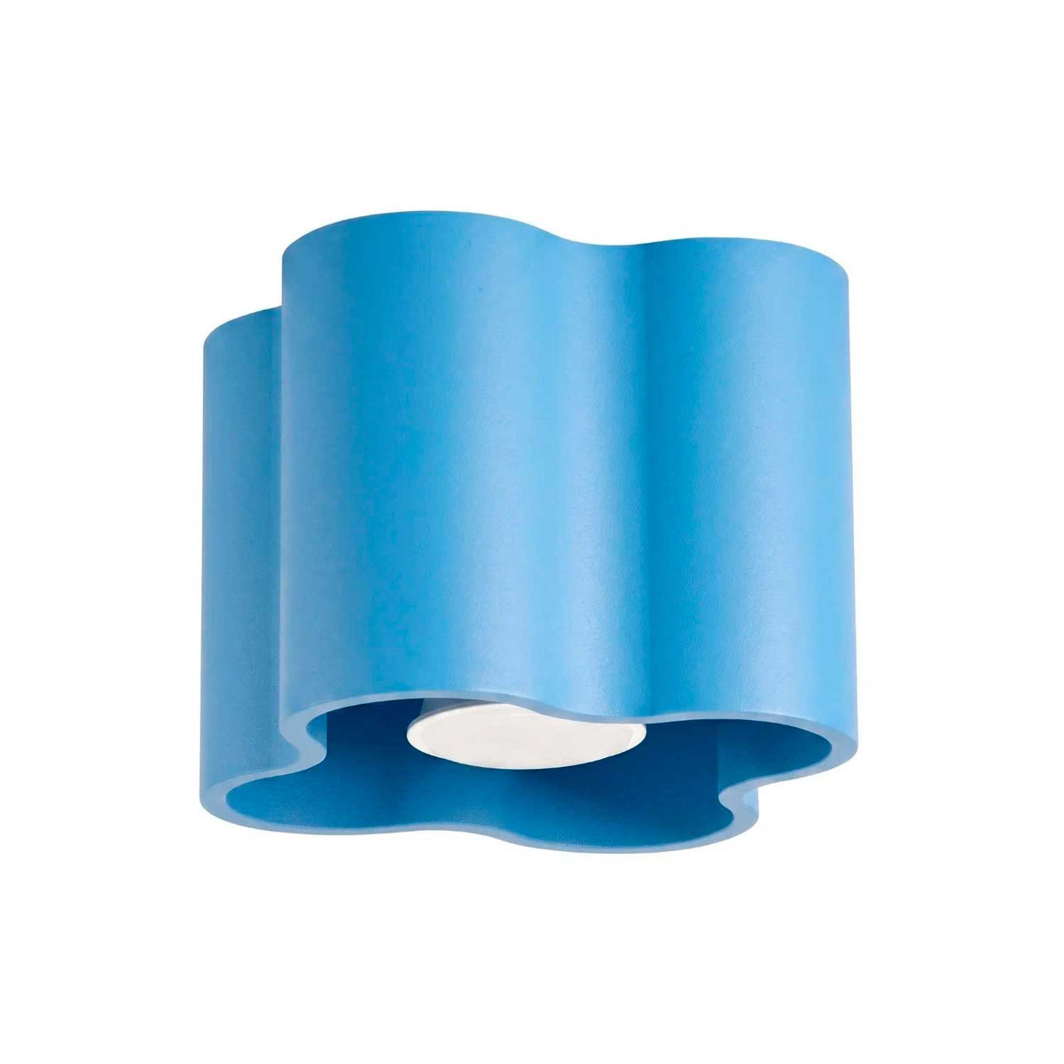 Tulipe - Plafonnier en aluminium mat au contour ondulé, style contemporain