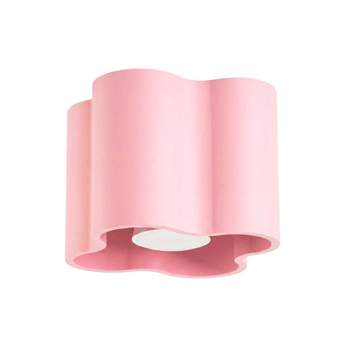 Tulipe - Plafonnier en aluminium mat au contour ondulé, style contemporain