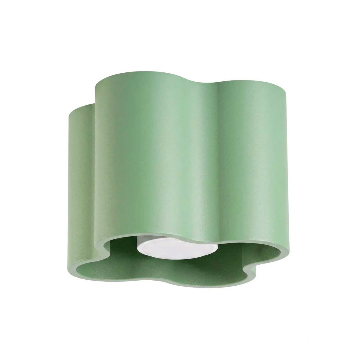 Tulipe - Plafonnier en aluminium mat au contour ondulé, style contemporain