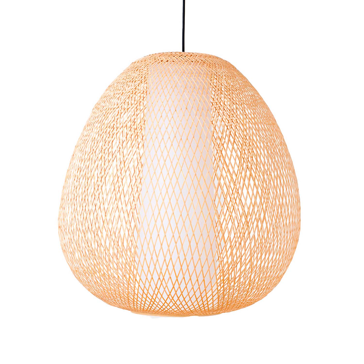 TWIGGY EGG - Hand-woven bamboo egg pendant light