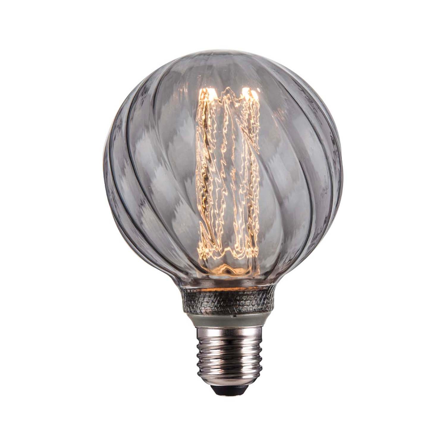 LA LUMIERE Twist ampoule E27 design en verre effet torsadé, image size:1500x1500