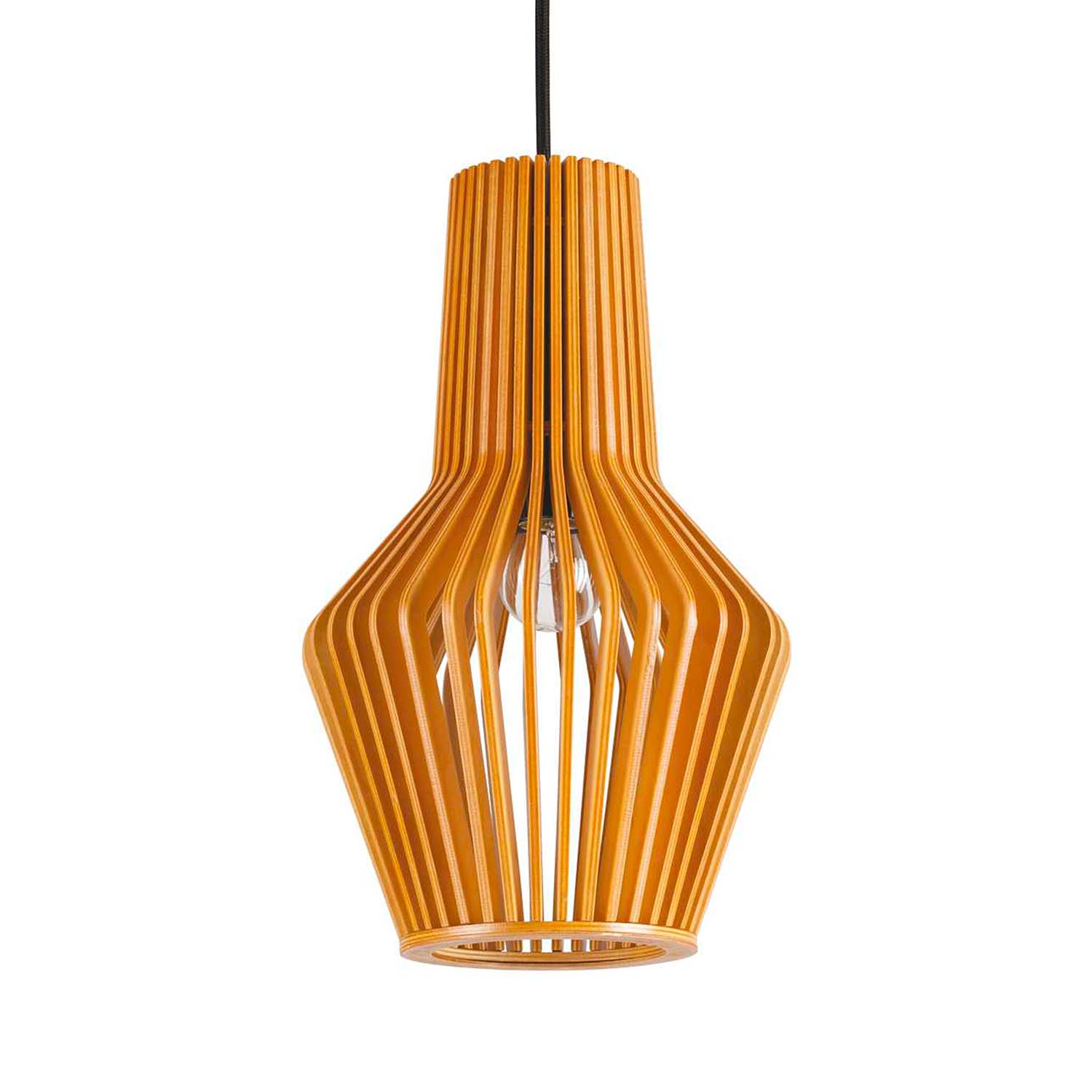IDEAL LUX CITRUS suspension cage wooden slats contemporary