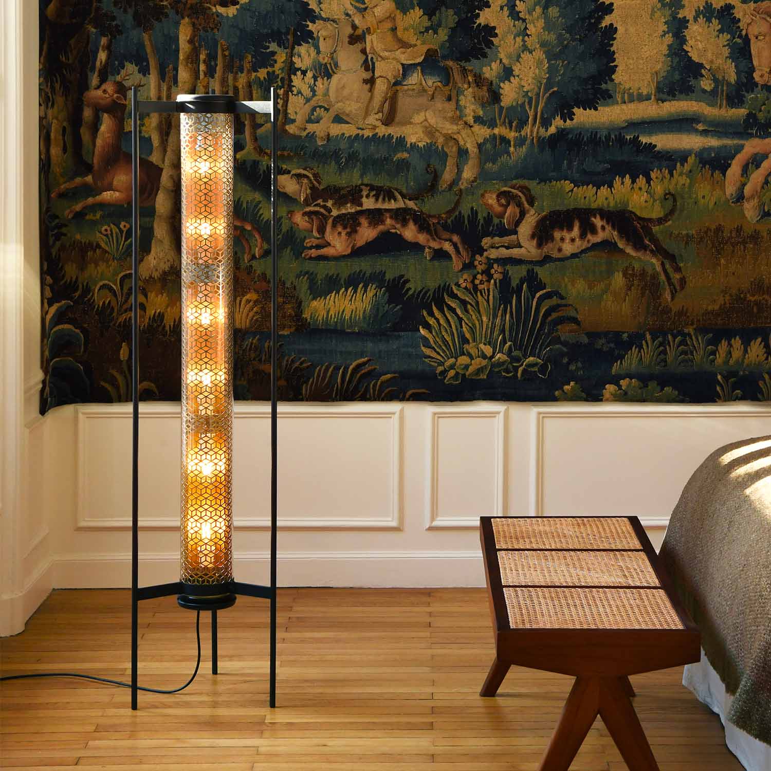 VENDOME - Stehlampe Glasrohr Art Déco für Wohnzimmer