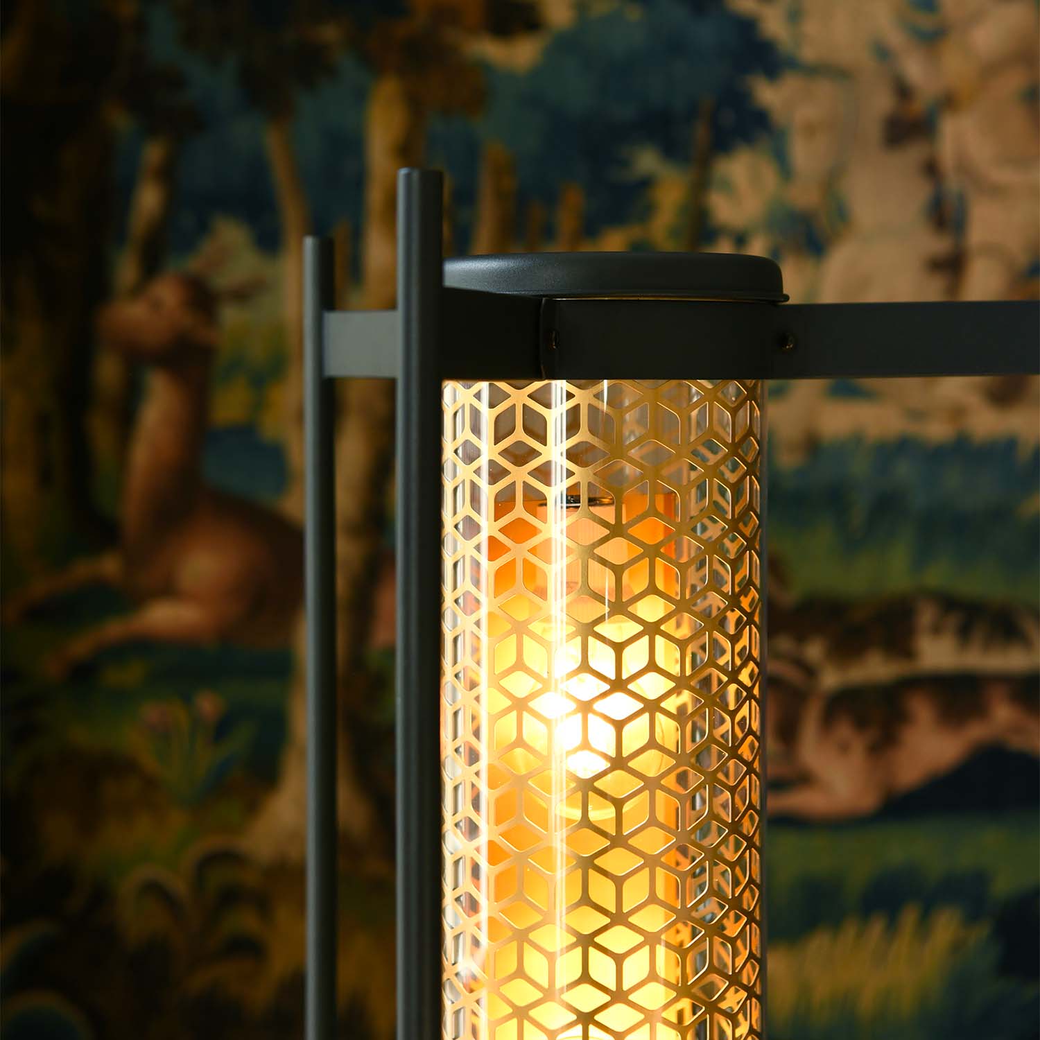 VENDOME - Art deco glass tube floor lamp for living room