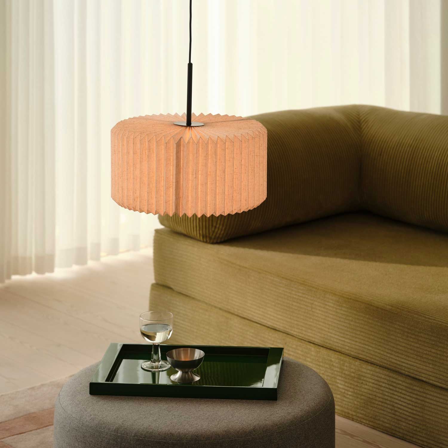 Vivienne - Suspension en tissu design japandi pour salon