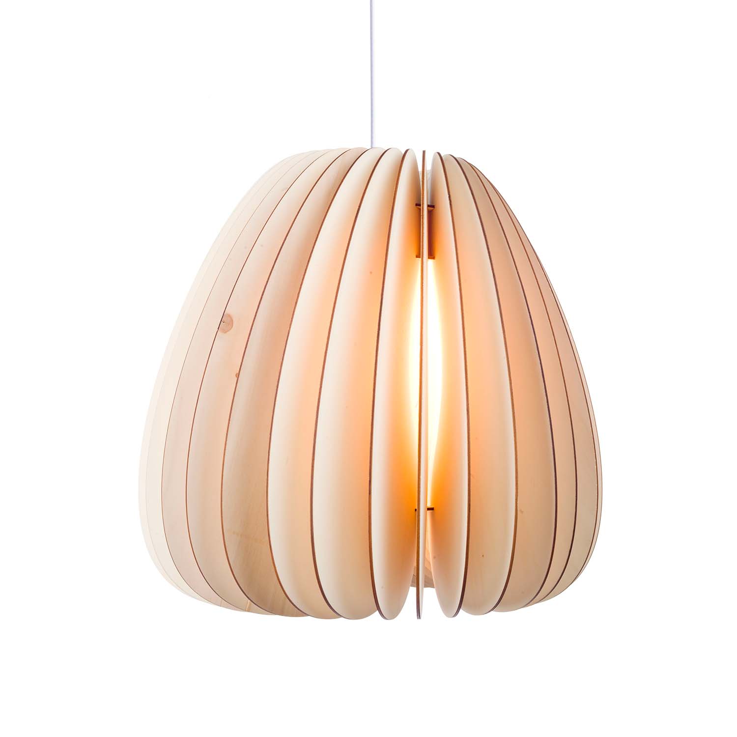 SERIES A VOLUM - Poplar wood slat design chandelier