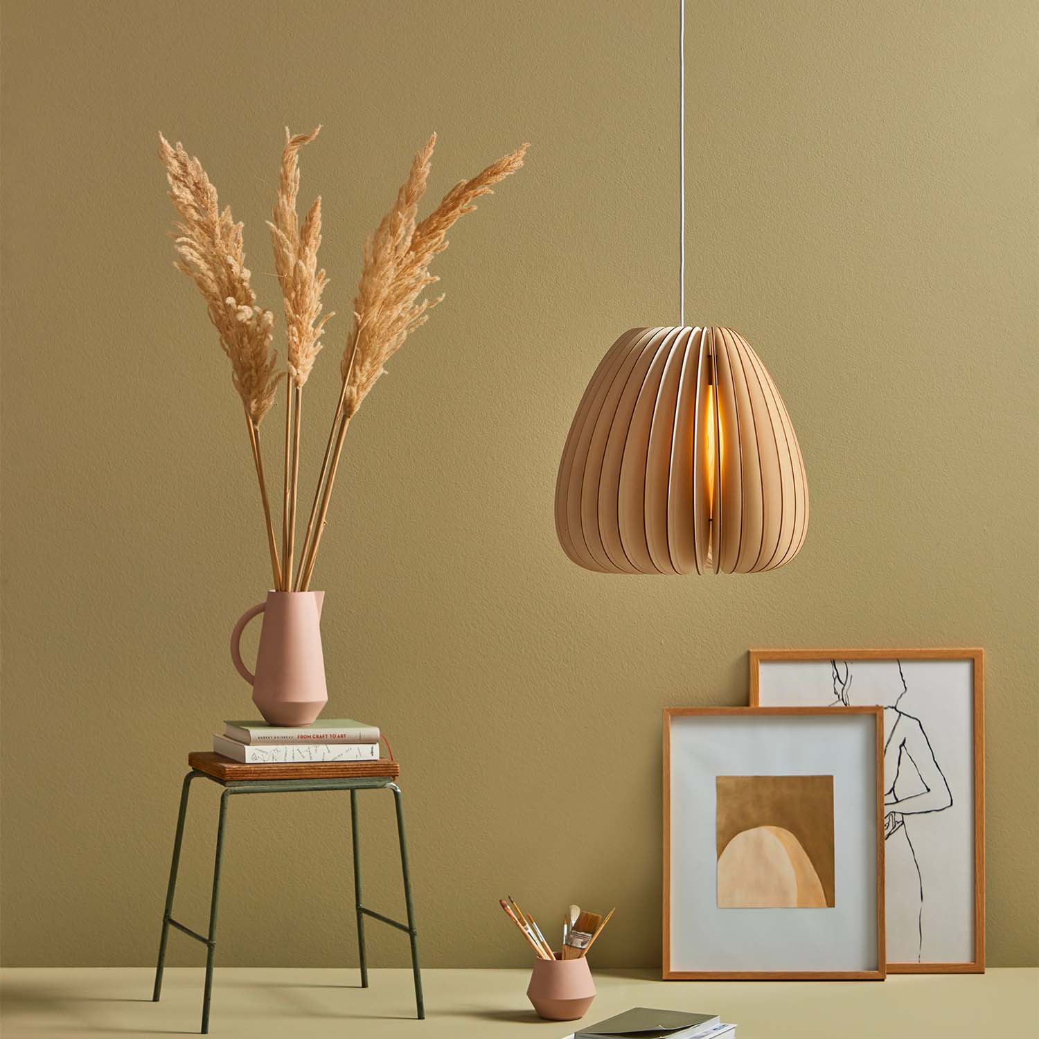 SERIES A VOLUM - Lustre en lame de bois de peuplier design