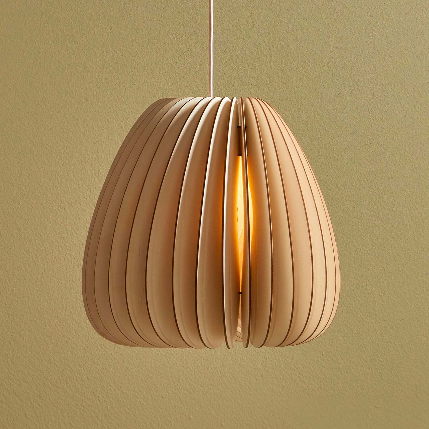 SERIES A VOLUM - Lustre en lame de bois de peuplier design