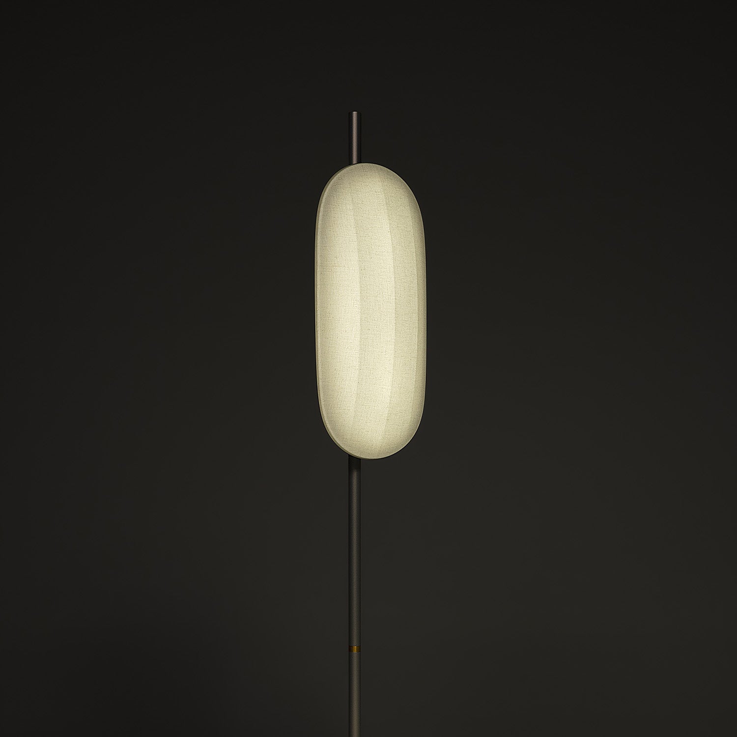 VOYAGE - Lampadaire sur pied en tissu et aluminium épuré design