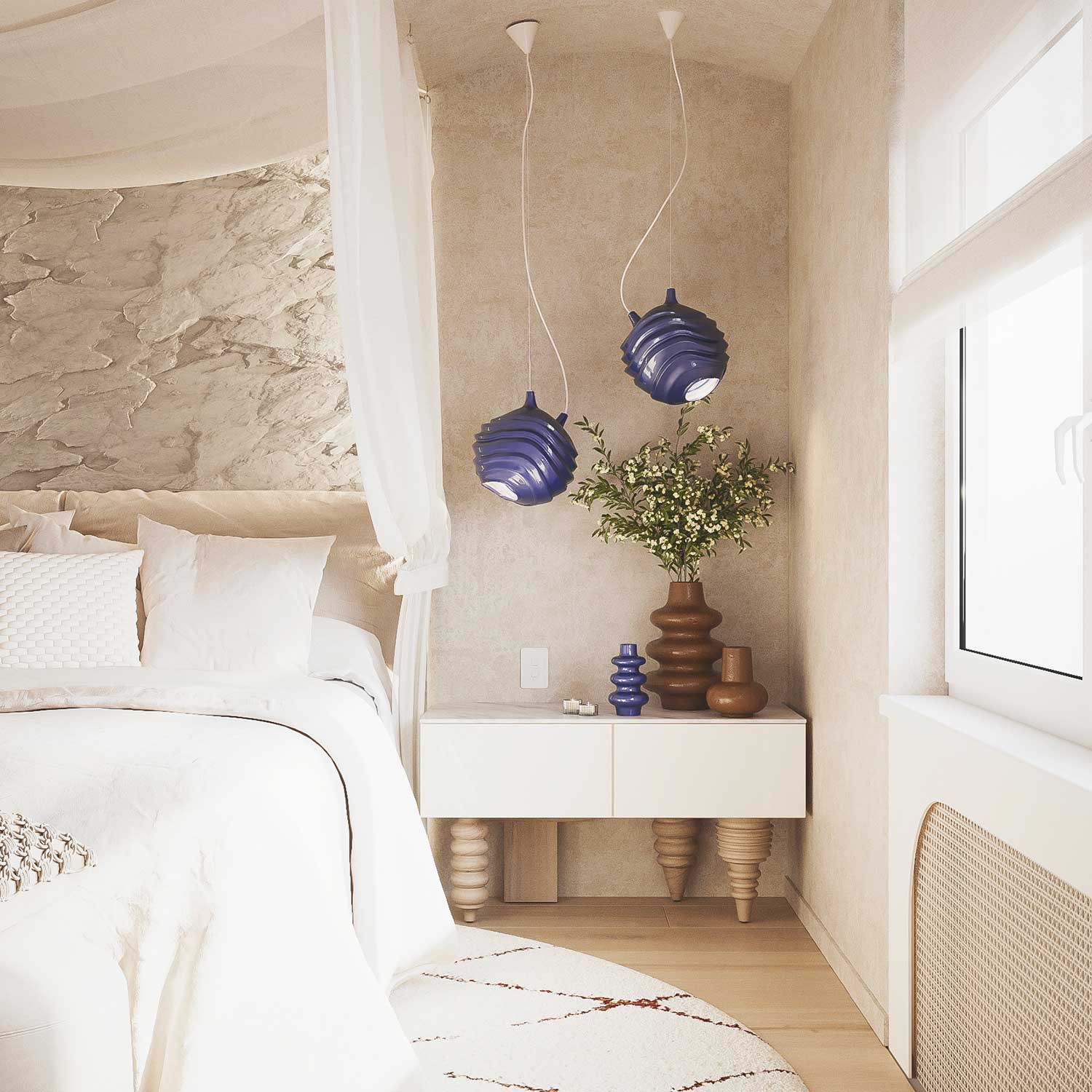 VULYK - Organic design ceramic pendant light for bedroom
