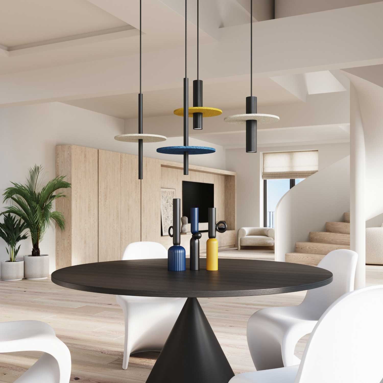 Wega - Lampada a sospensione in feltro dal design moderno per sala da pranzo