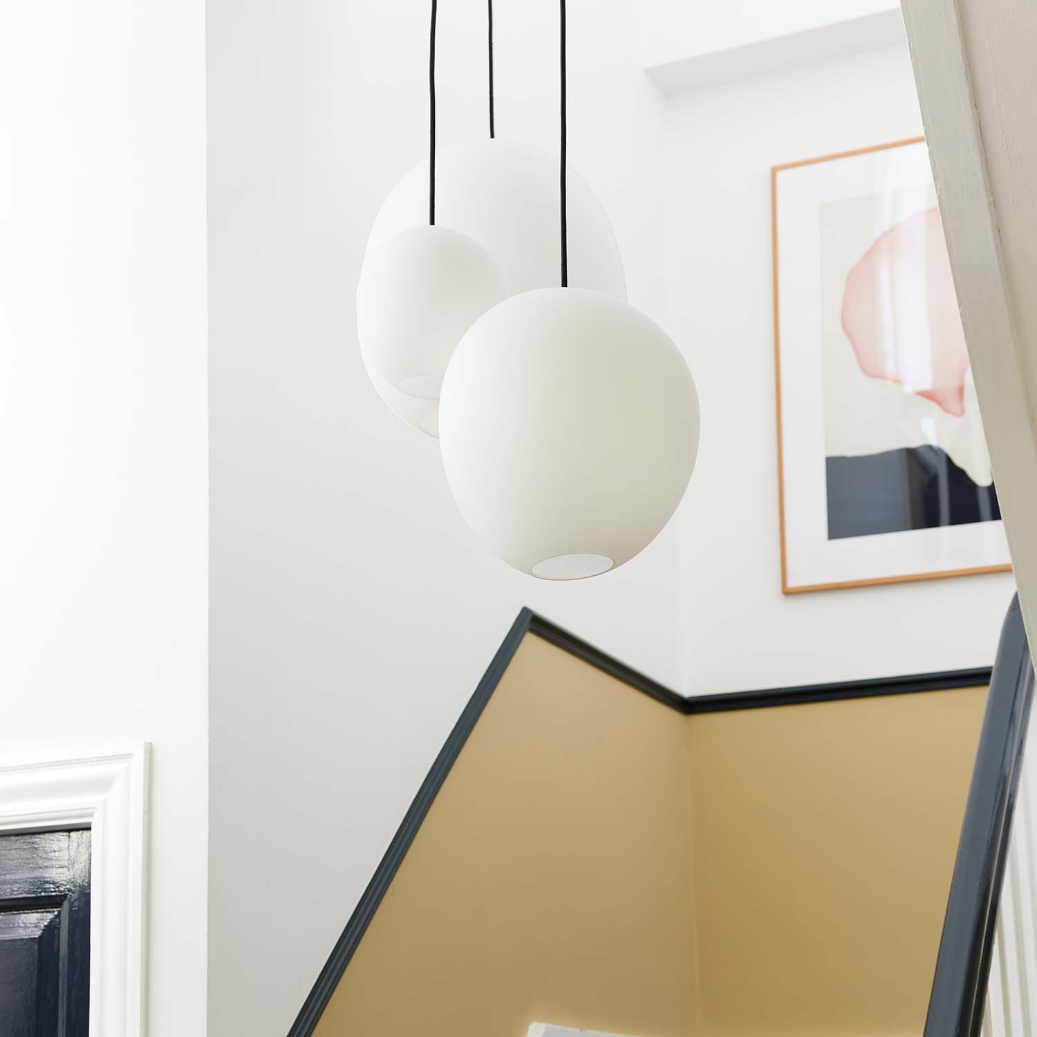 WRONG - Modern opaque glass kitchen chandelier