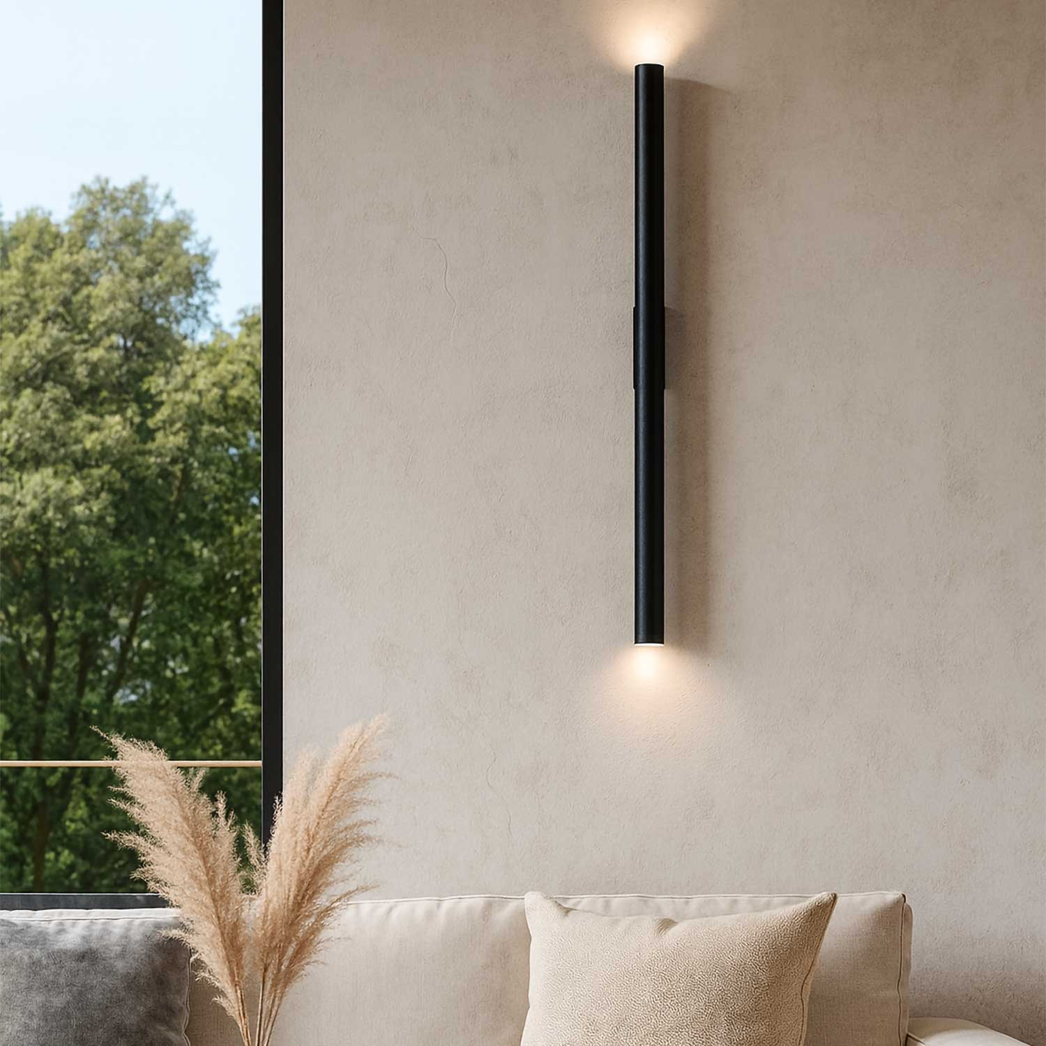 Xi - Grande applique murale en acier moderne