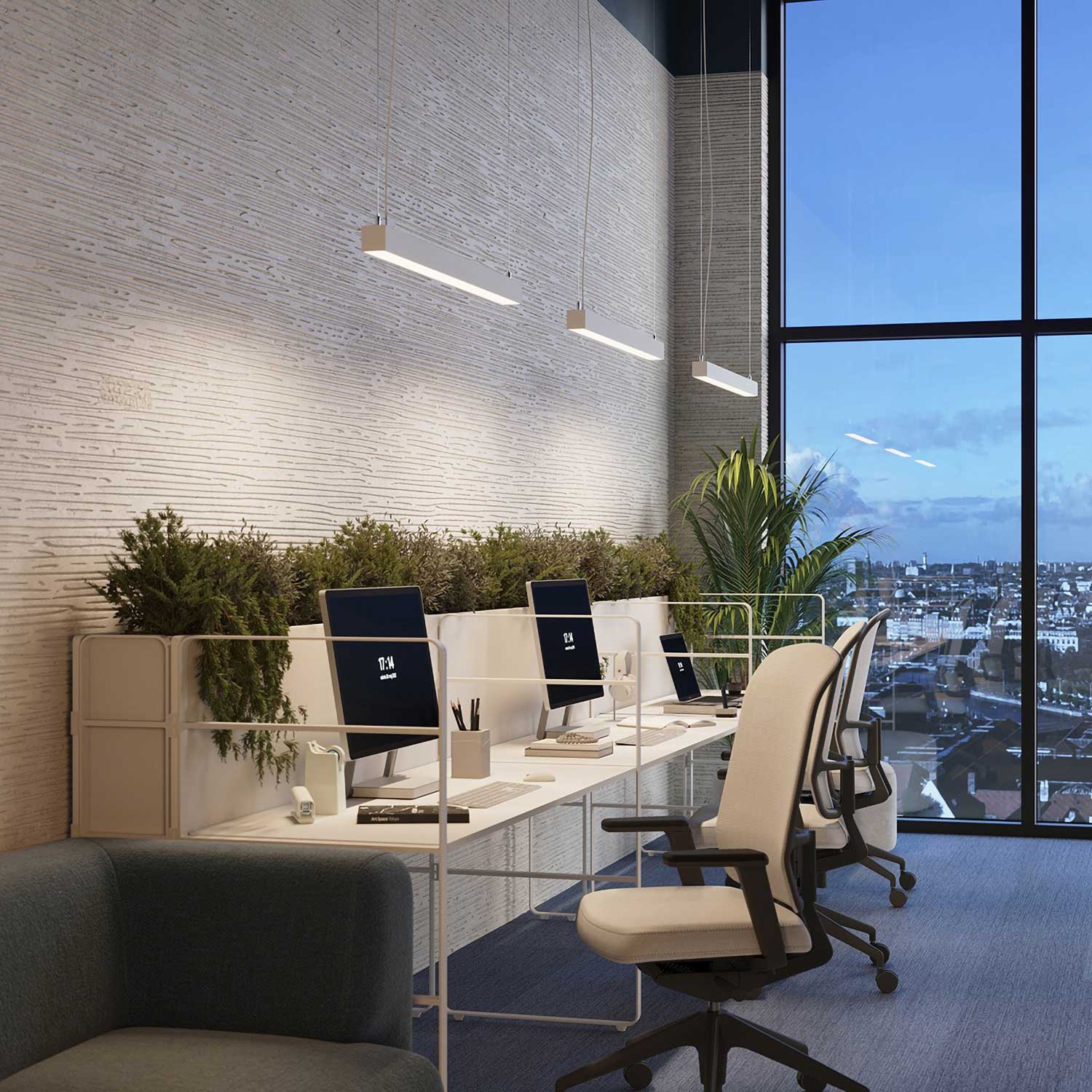 Yed - Suspension LED minimaliste pour bureaux