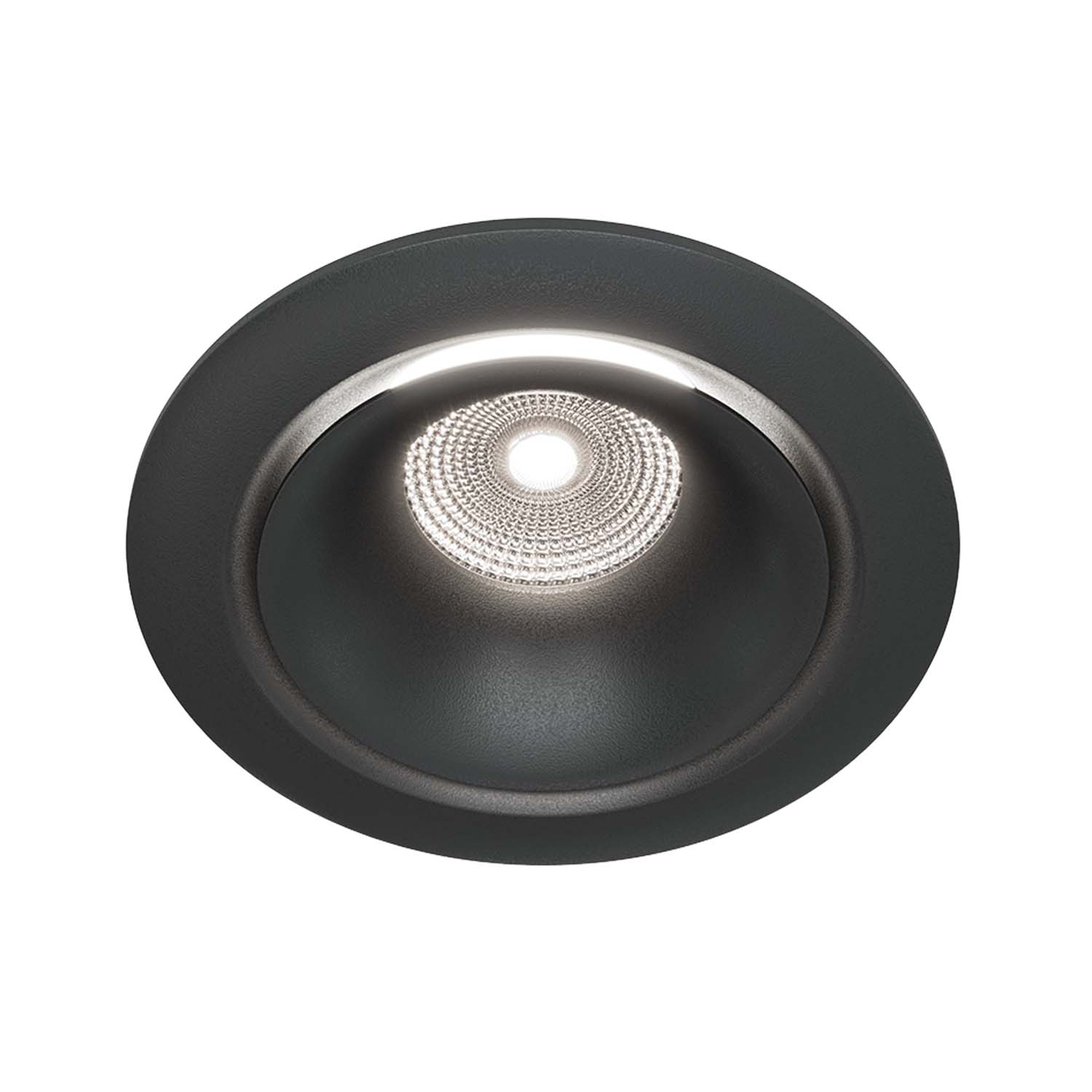 YIN - Black or white 98mm recessed design spotlight dimmable