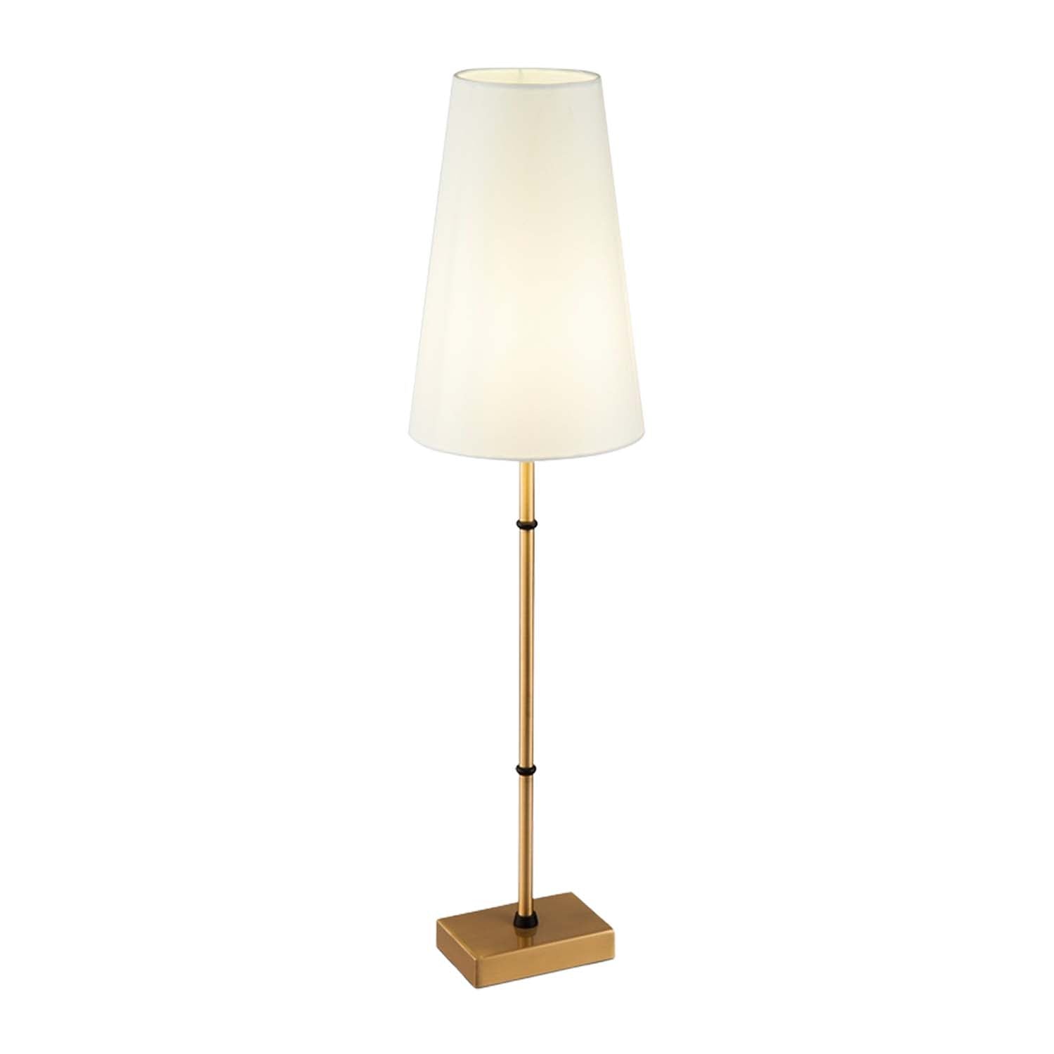 ZARAGOZA - Lampe de chevet art déco doré, abat-jour vintage