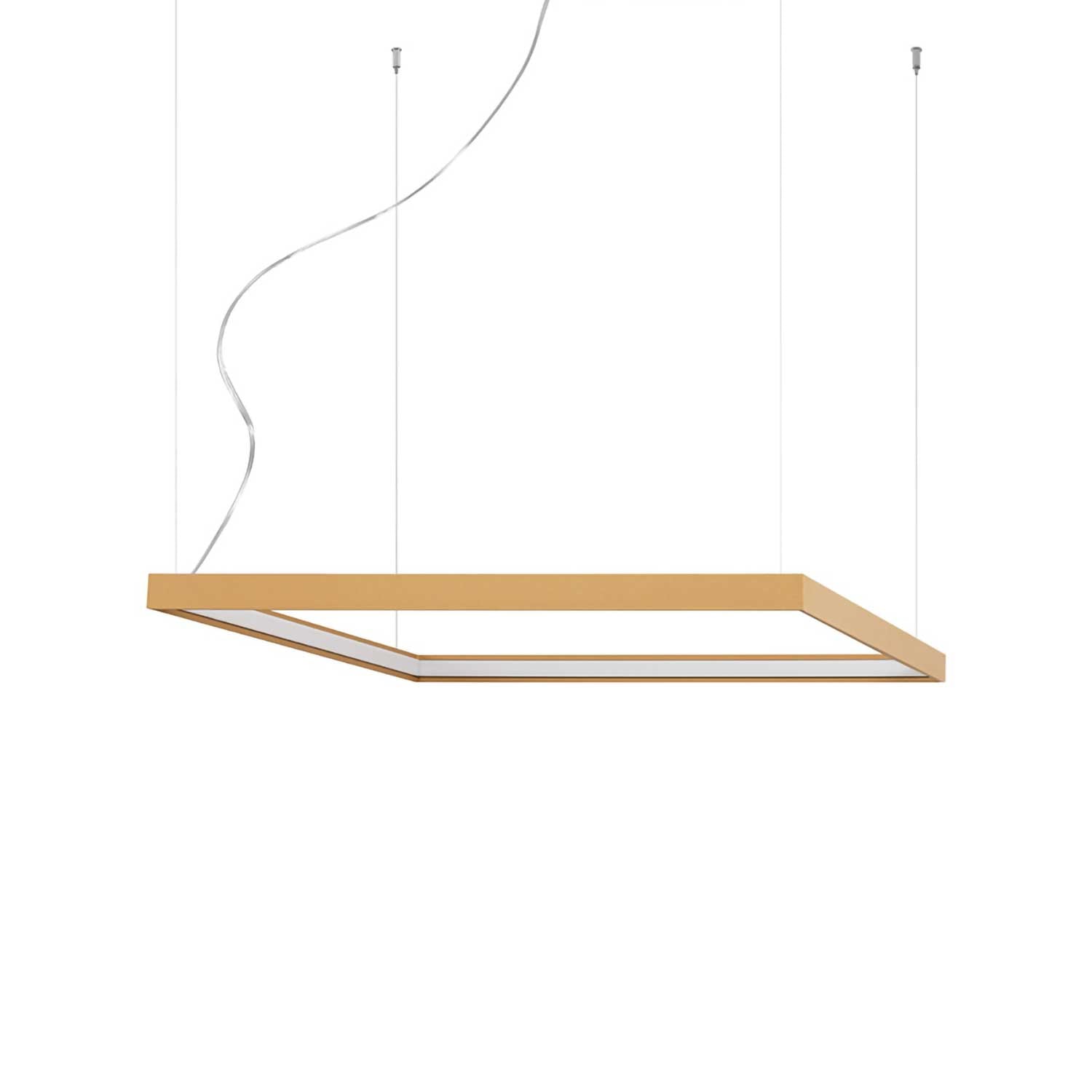Zeta - Suspension LED carrée design minimaliste en acier