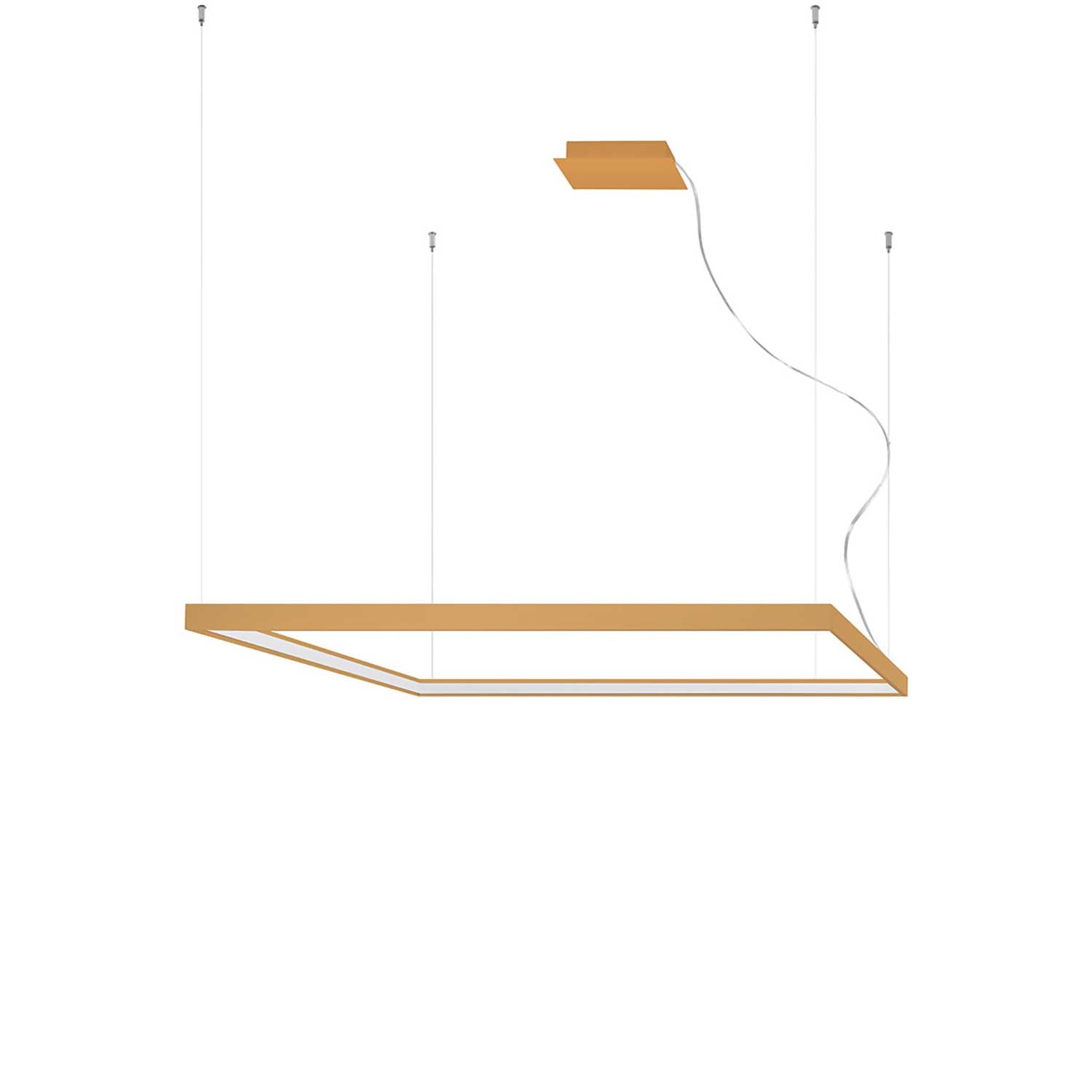 Zeta - Lámpara colgante LED cuadrada diseño minimalista en acero