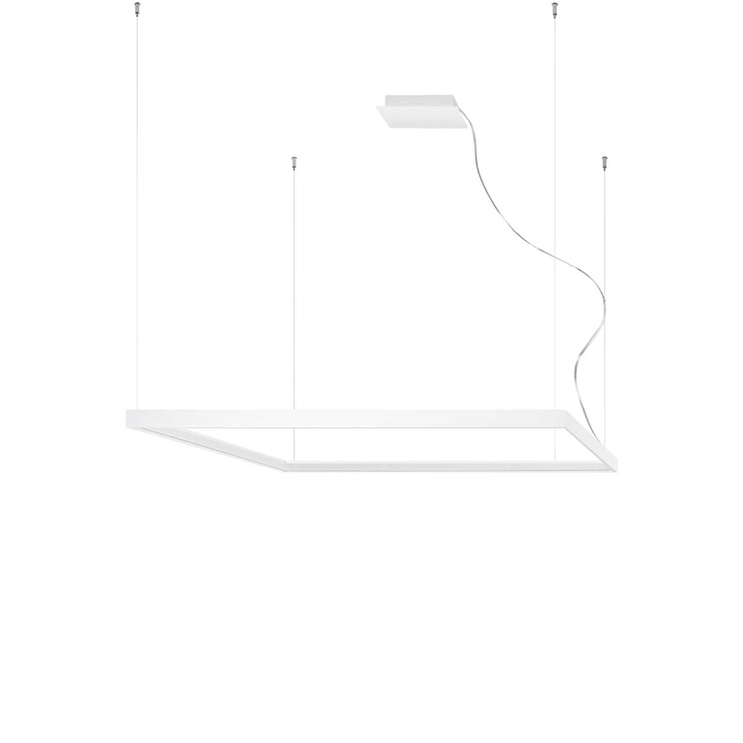 Zeta - Lámpara colgante LED cuadrada diseño minimalista en acero