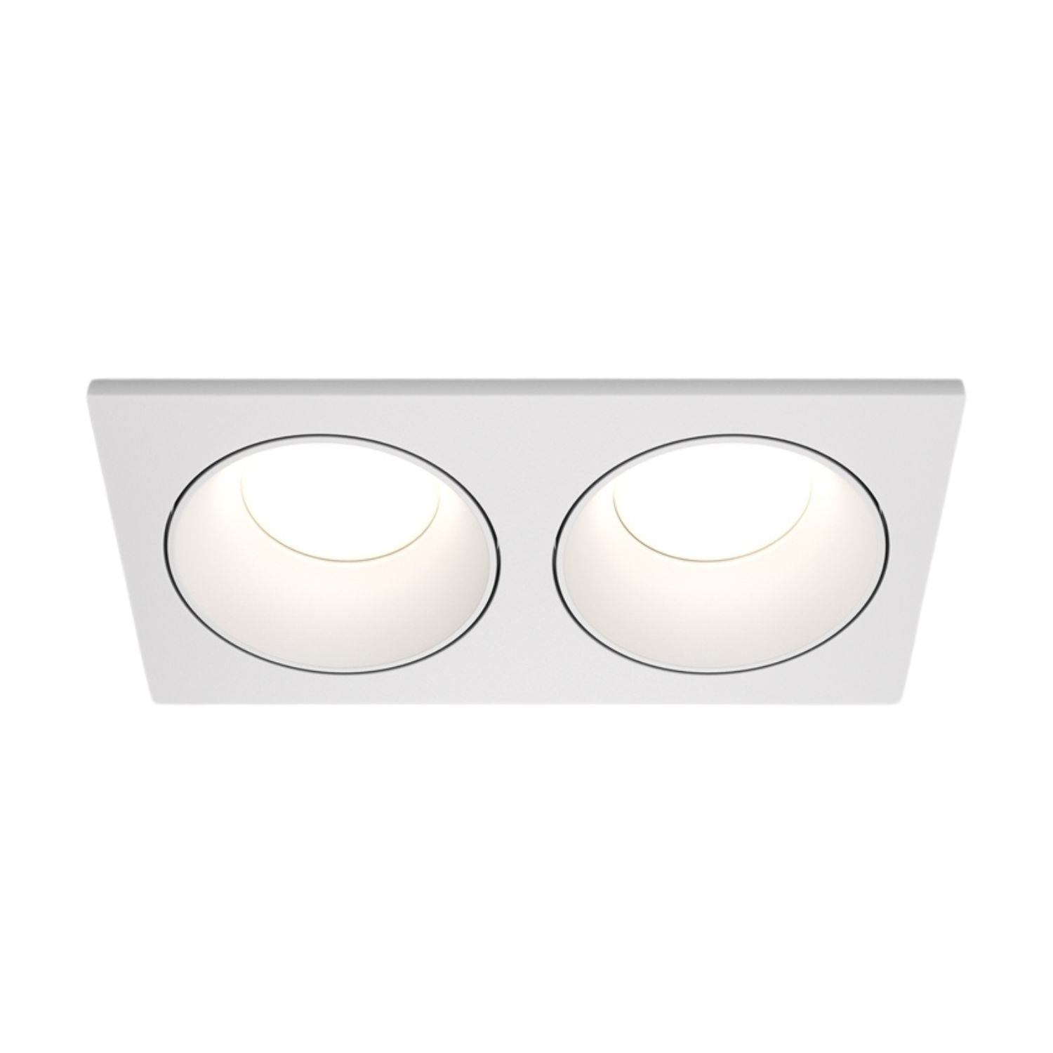 ZOOM - Doppio spot incassato in acciaio nero o bianco IP65