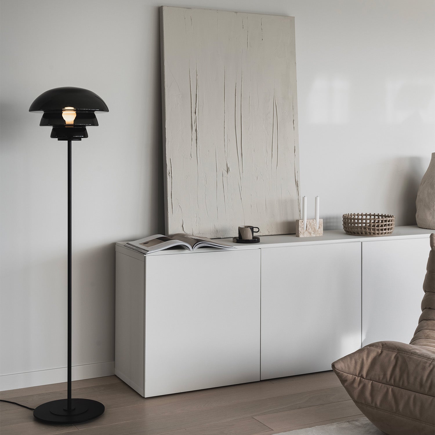 ARCHIVE 4006 - Торшер из выдувного стекла, изготовленный вручную