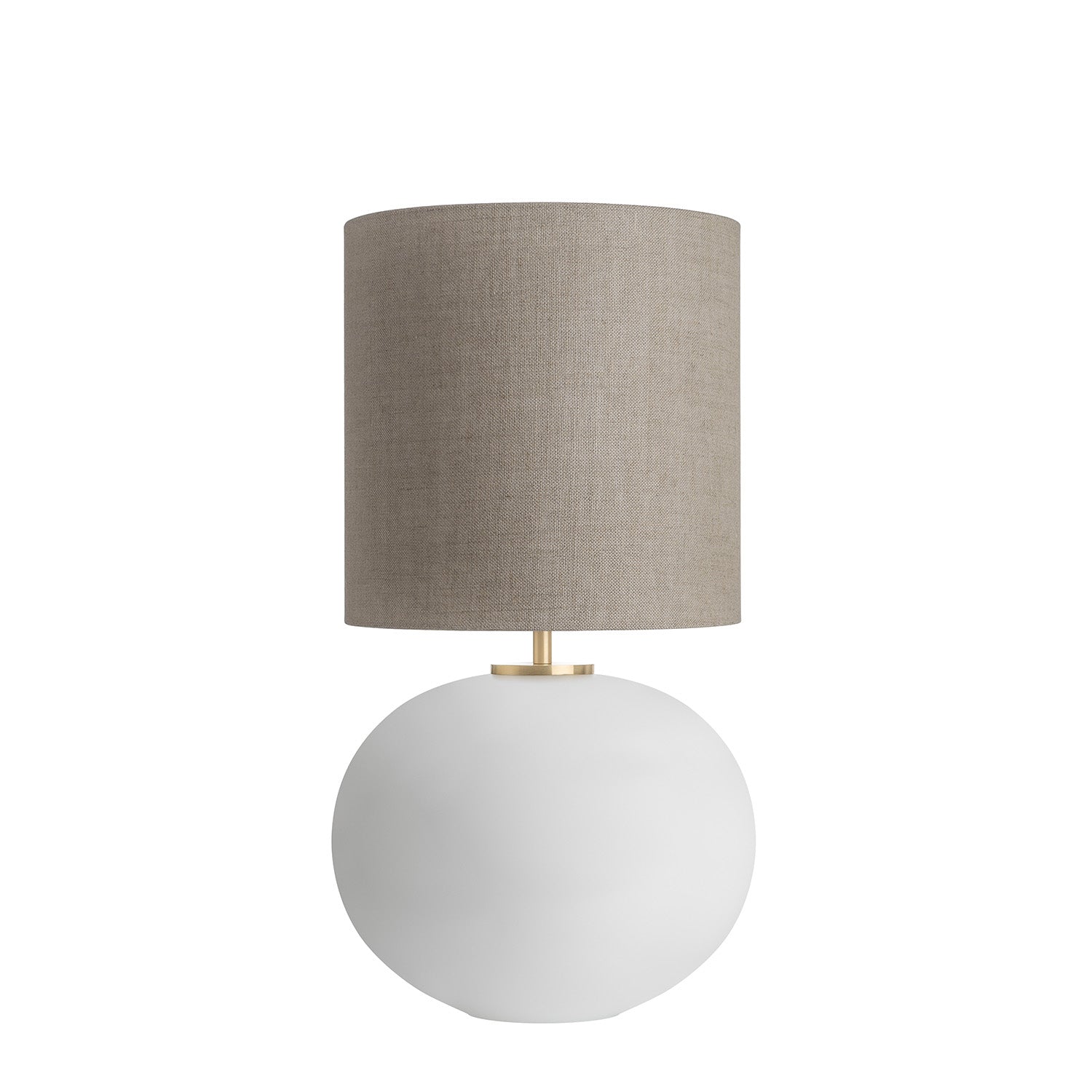 SENJA - Blown glass table lamp, handmade fabric lampshade