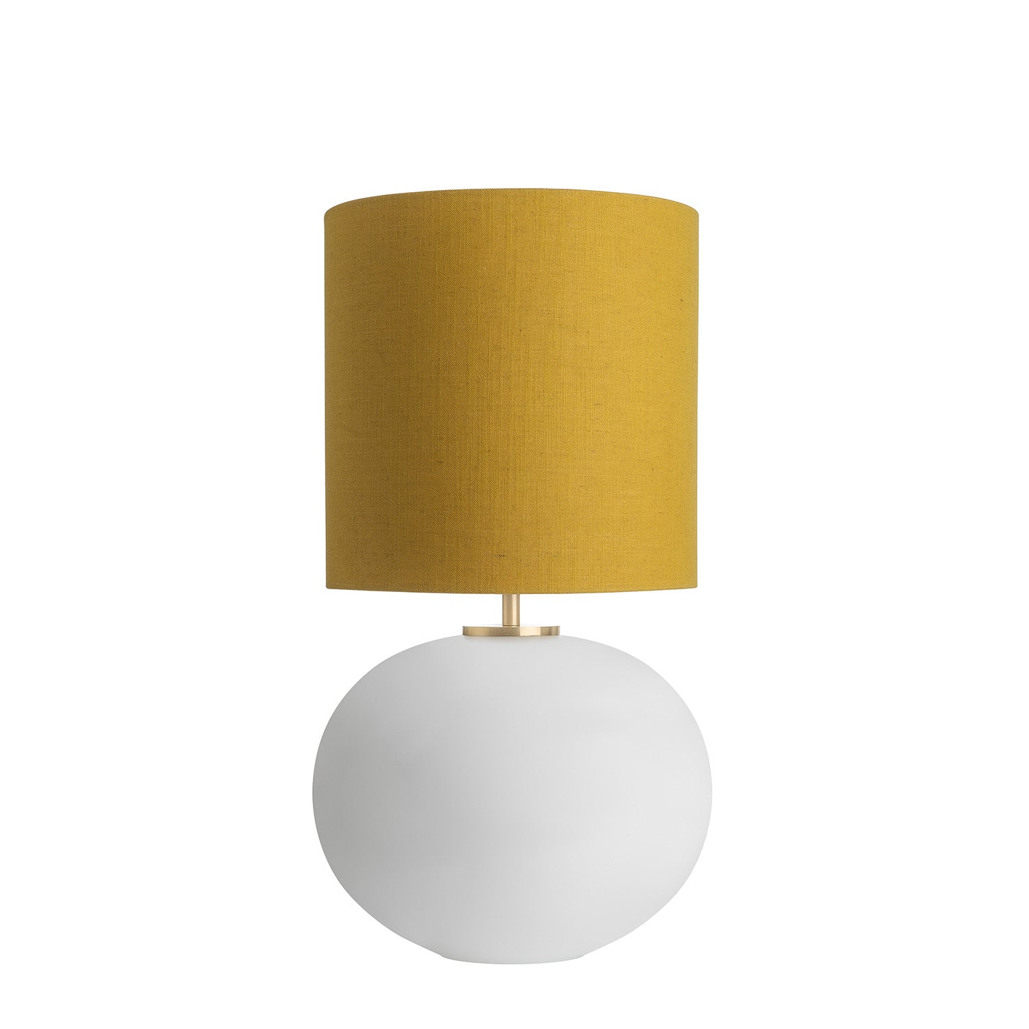 SENJA - Blown glass table lamp, handmade fabric lampshade