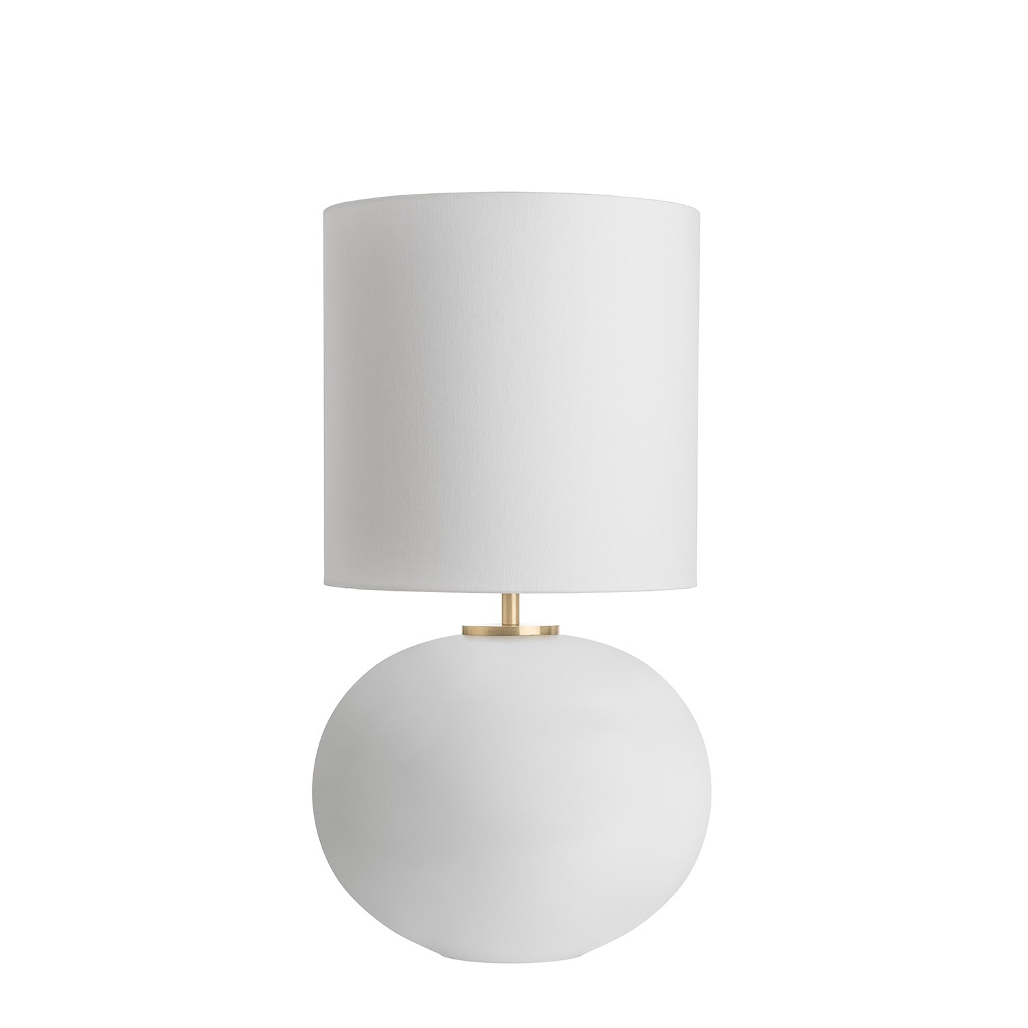 SENJA - Blown glass table lamp, handmade fabric lampshade