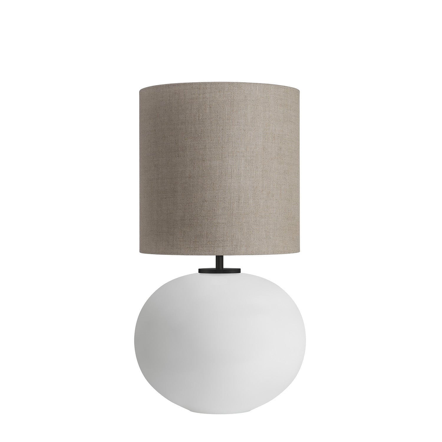 SENJA - Blown glass table lamp, handmade fabric lampshade