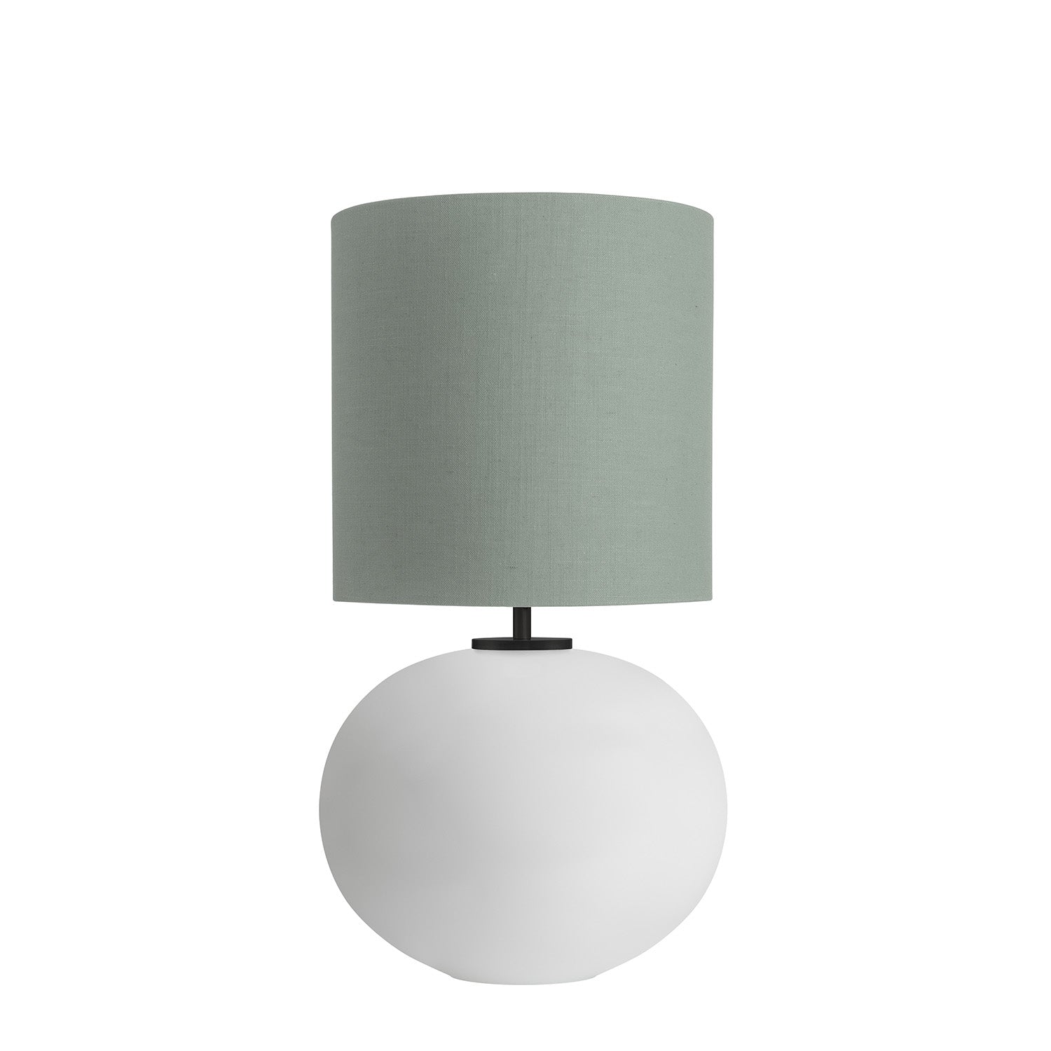 SENJA - Blown glass table lamp, handmade fabric lampshade