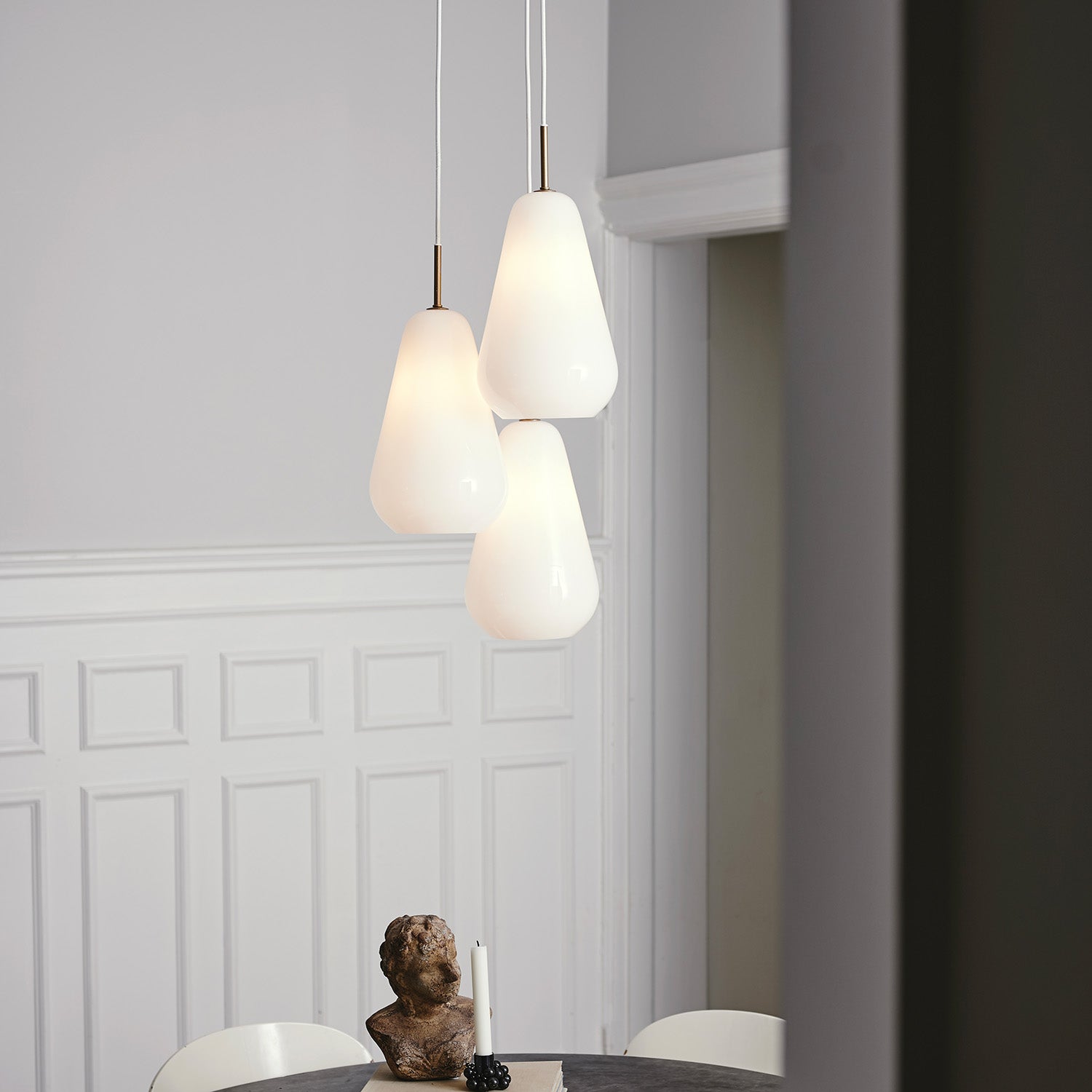 ANOLI 3 - Suspension vintage en verre pour coin repas