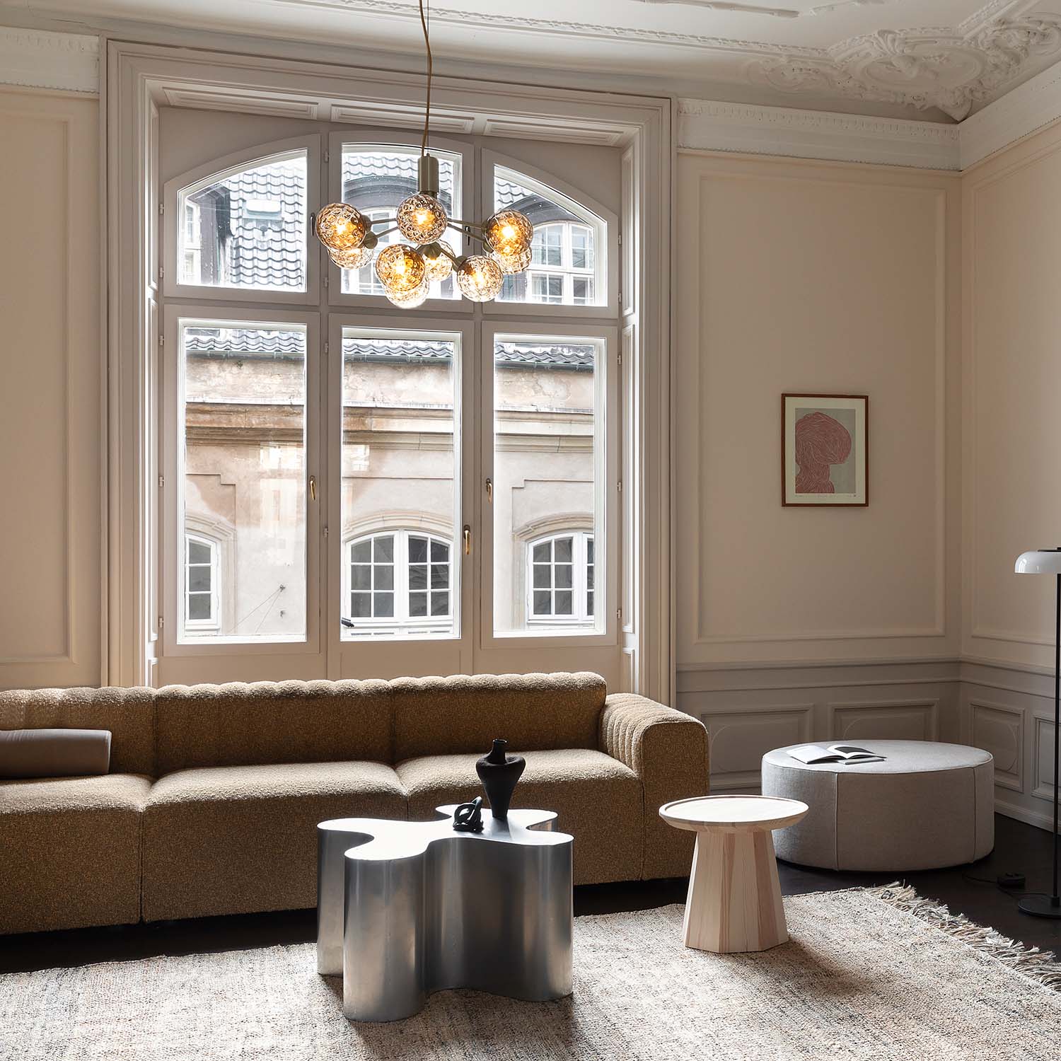 APIALES Optic - черная или золотая люстра с стеклянными шарами