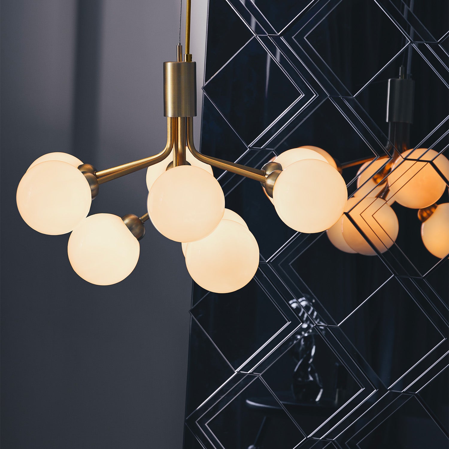 APIALES Opal - Люстра с арт-деко стеклянными шарами