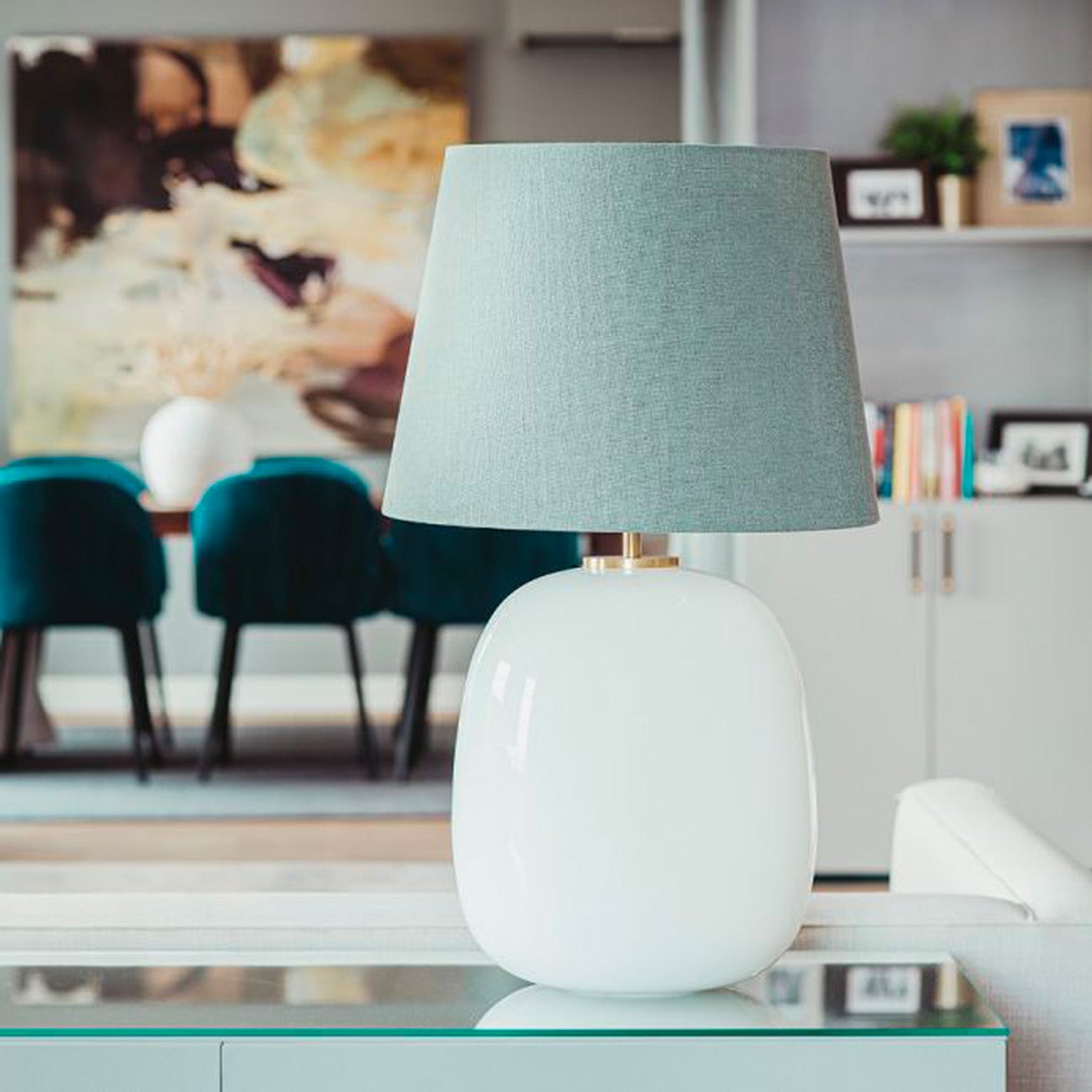 AUSTRA - Hand-blown glass table lamp for living room