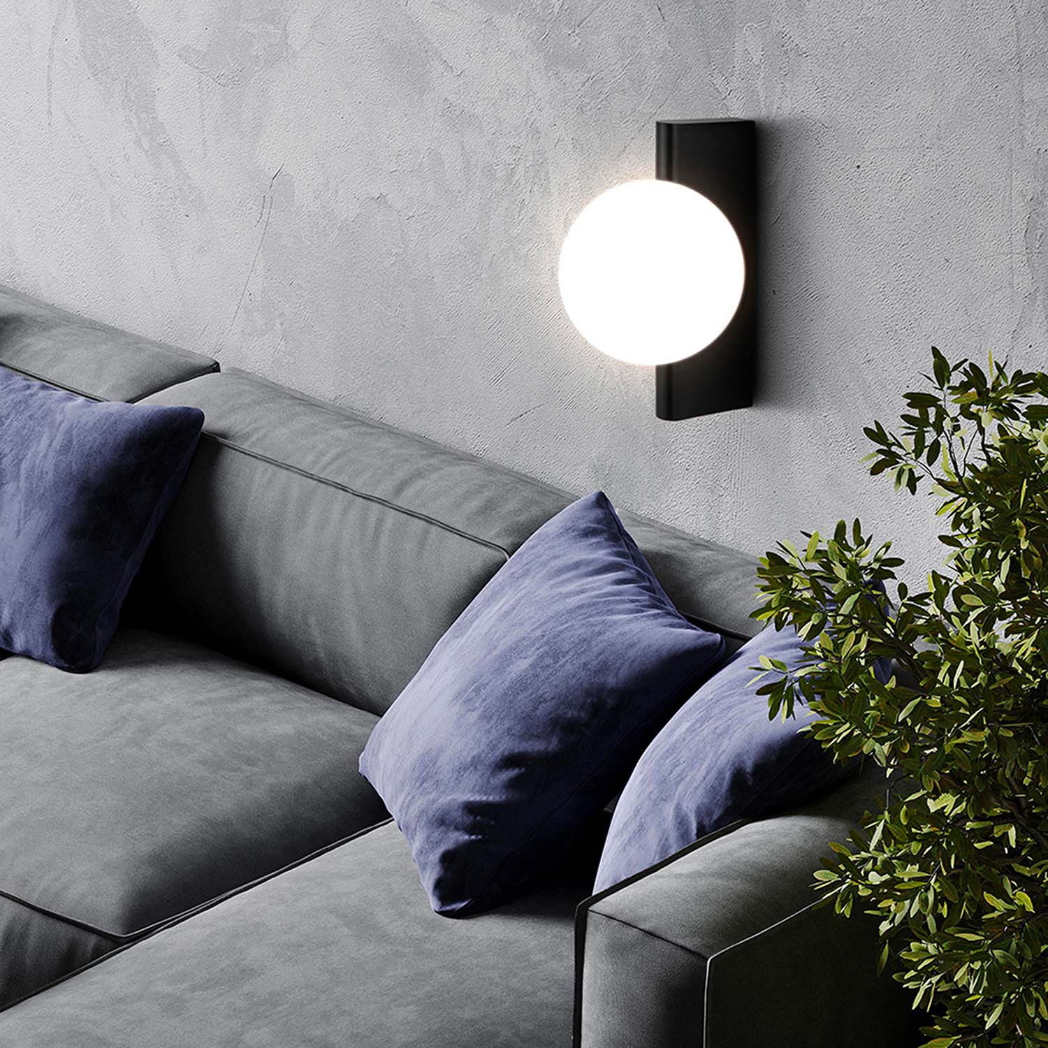 AVANT GARDE - Applique murale avec boule en verre