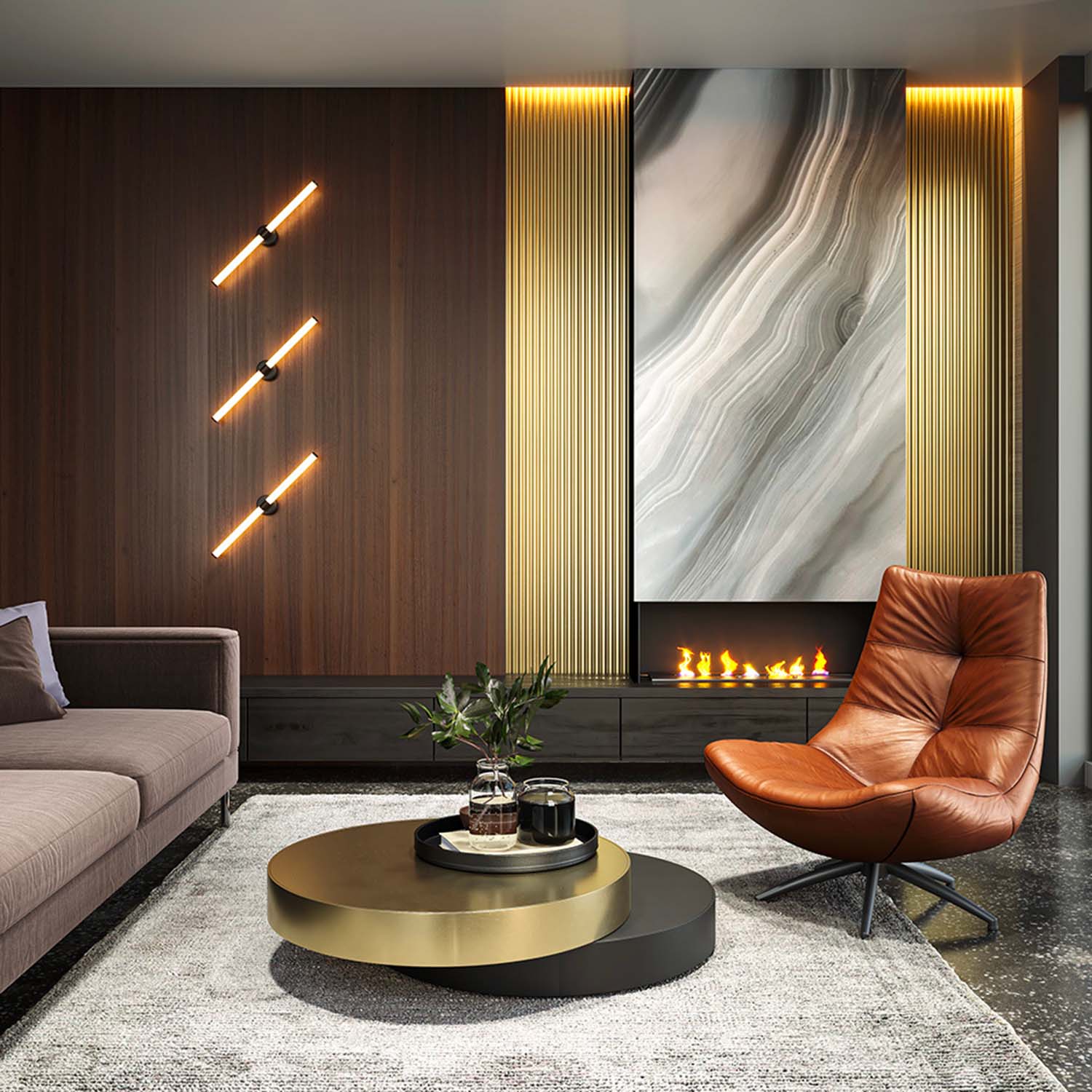AXIS - Applique murale tube LED moderne