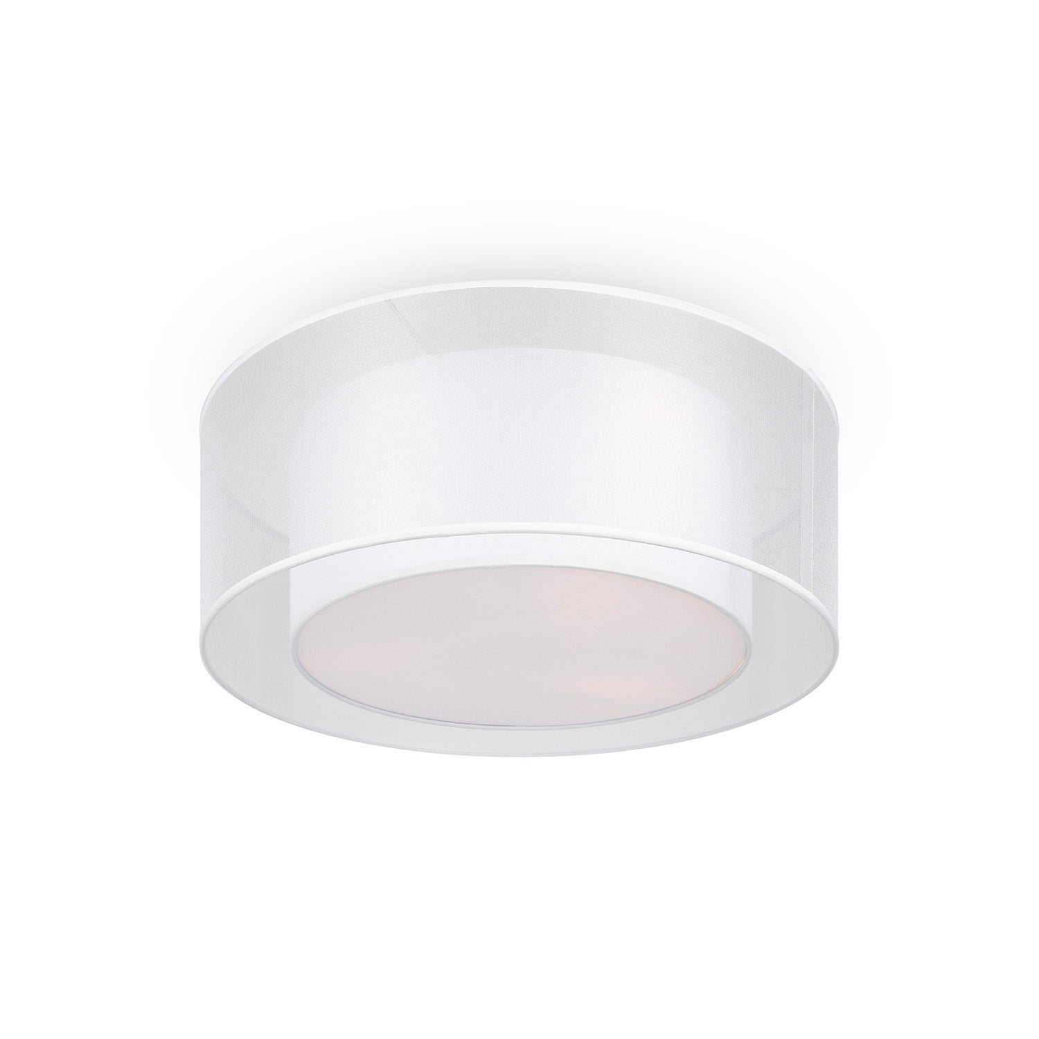 BERGAMO - Plafonnier circulaire en tissu sobre