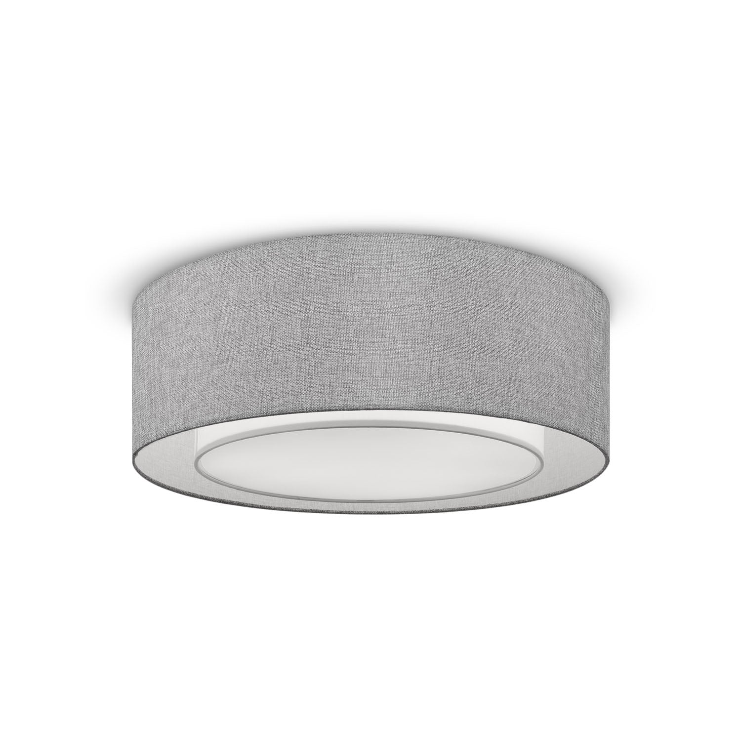 BERGAMO - Circular ceiling light in sober fabric