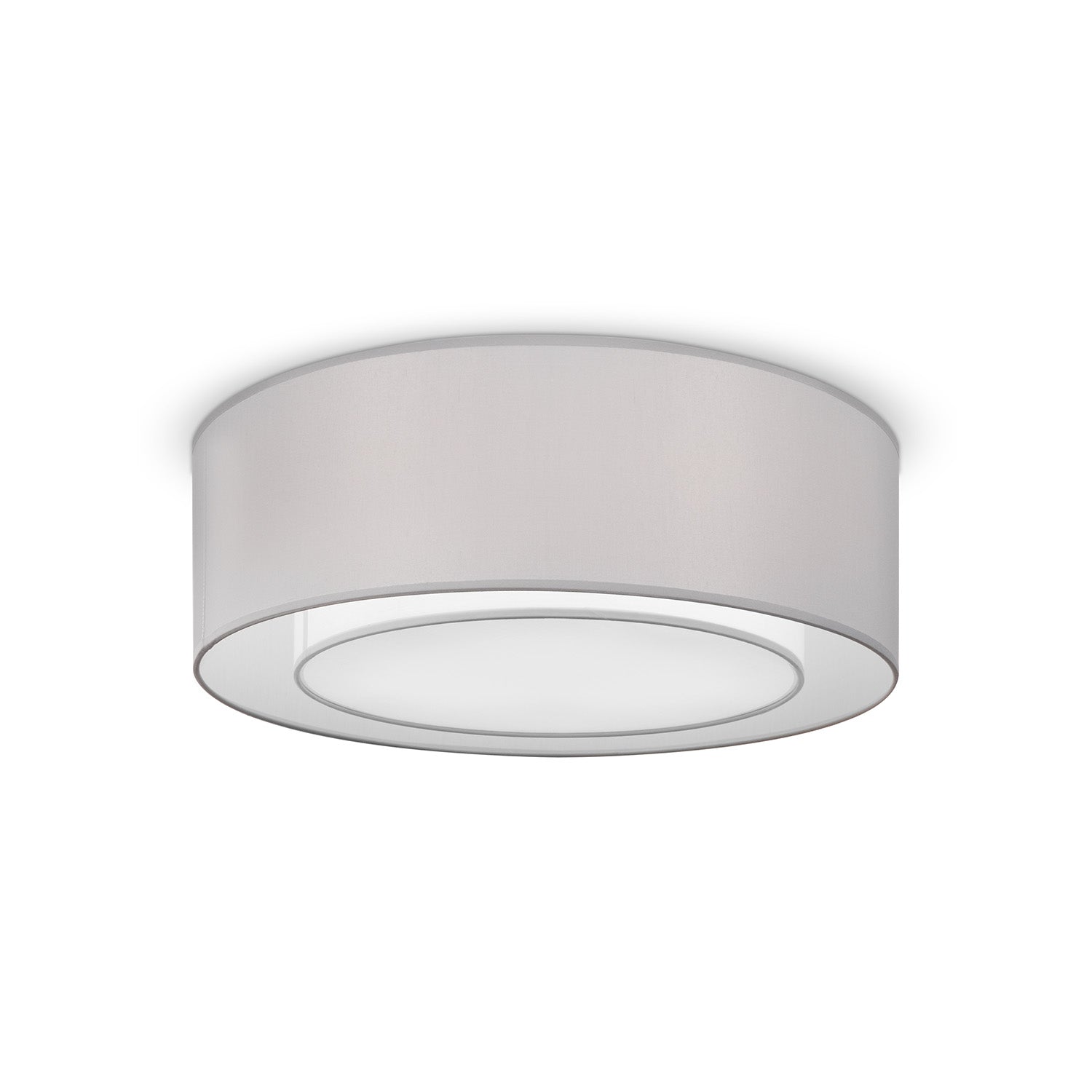 BERGAMO - Plafonnier circulaire en tissu sobre