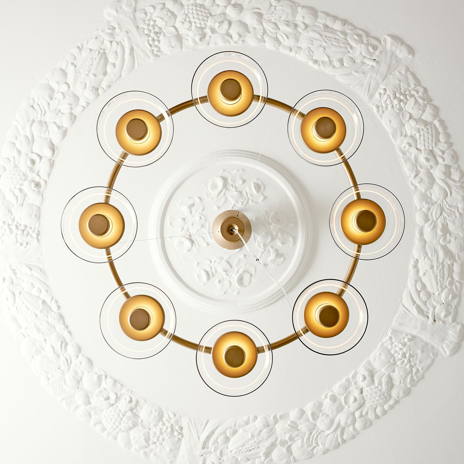 BLOSSI 8 - Großer luxuriöser eleganter Kronleuchter aus Glas mit integrierter LED