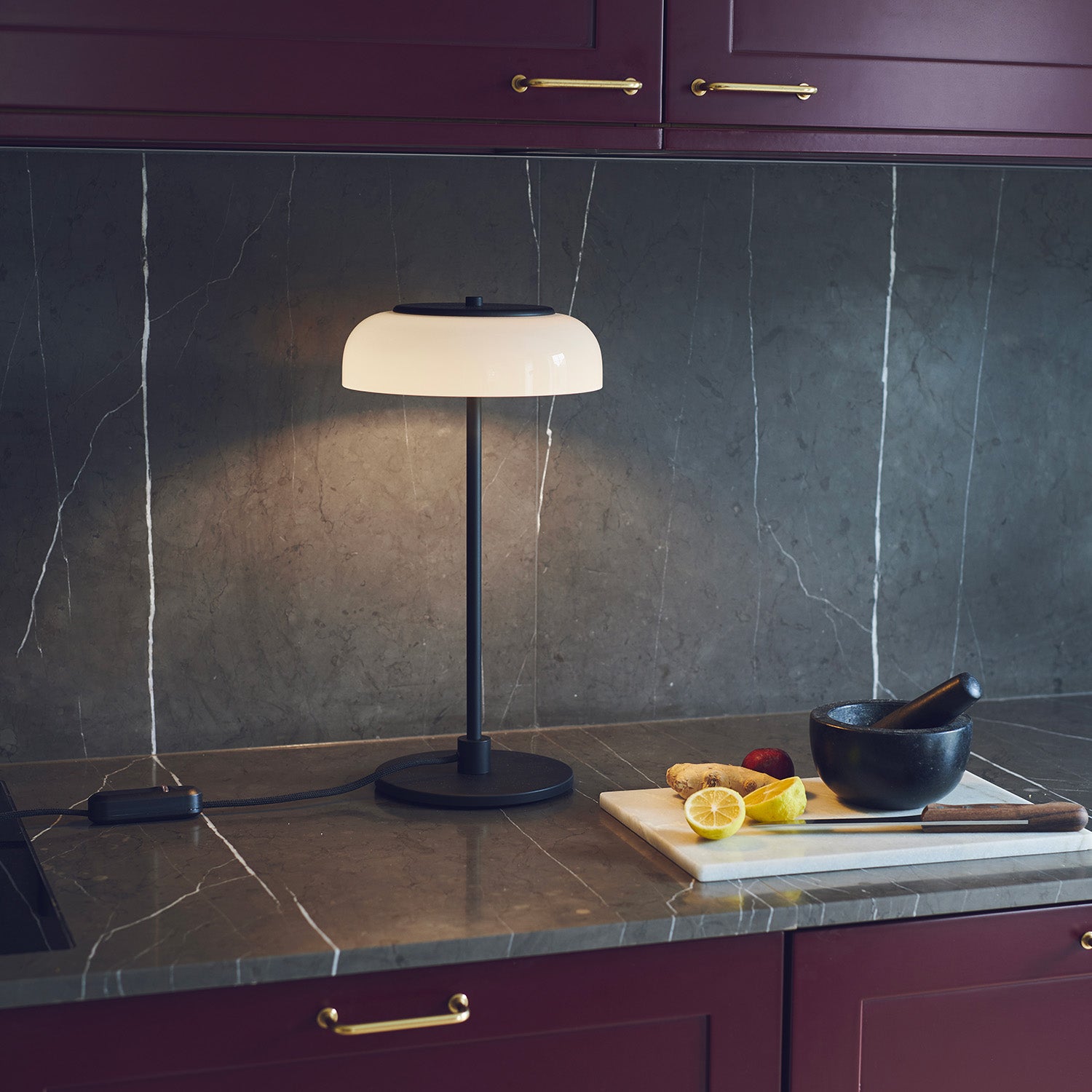 BLOSSI - Lampe de bureau luxueuse en verre élégante et design