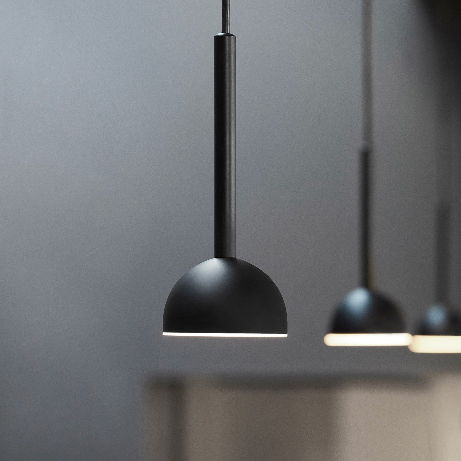 BLUSH - Minimalist terracotta, black and white pendant light