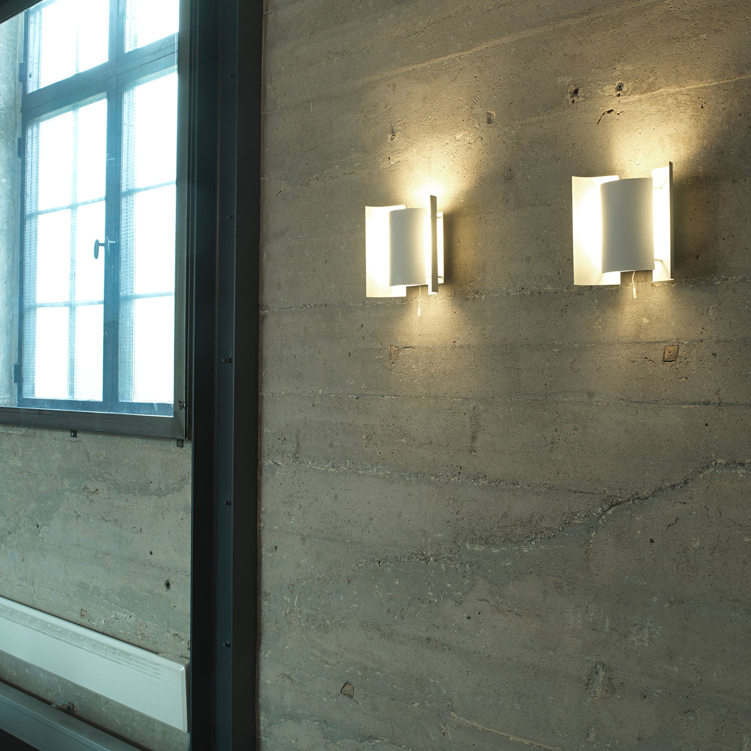 BUTTERFLY - Vintage steel wall sconce, indirect lighting