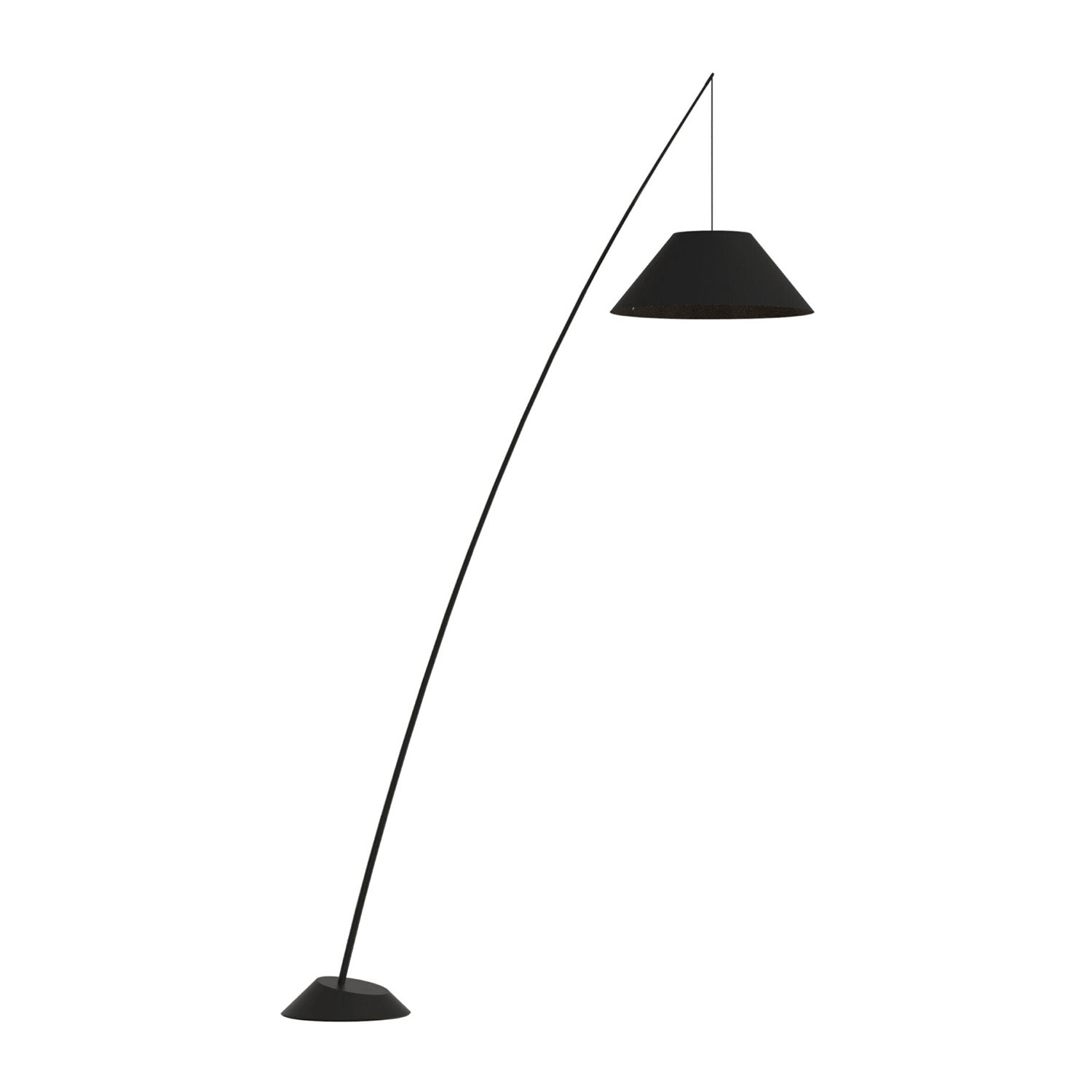 CAMPANULA - Schwarze Bogen-Stehlampe für modernes Wohnzimmer