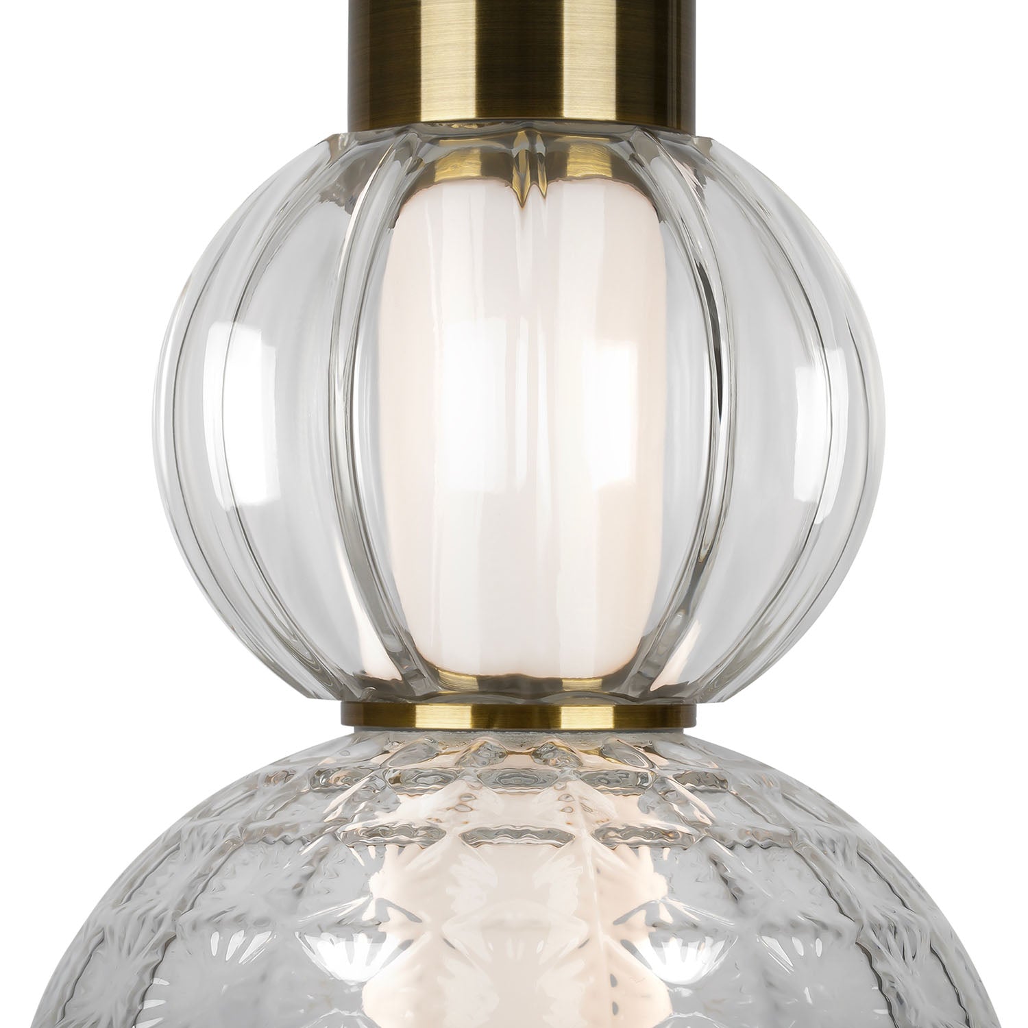 COLLAR - Lampadario vintage in vetro con LED integrato