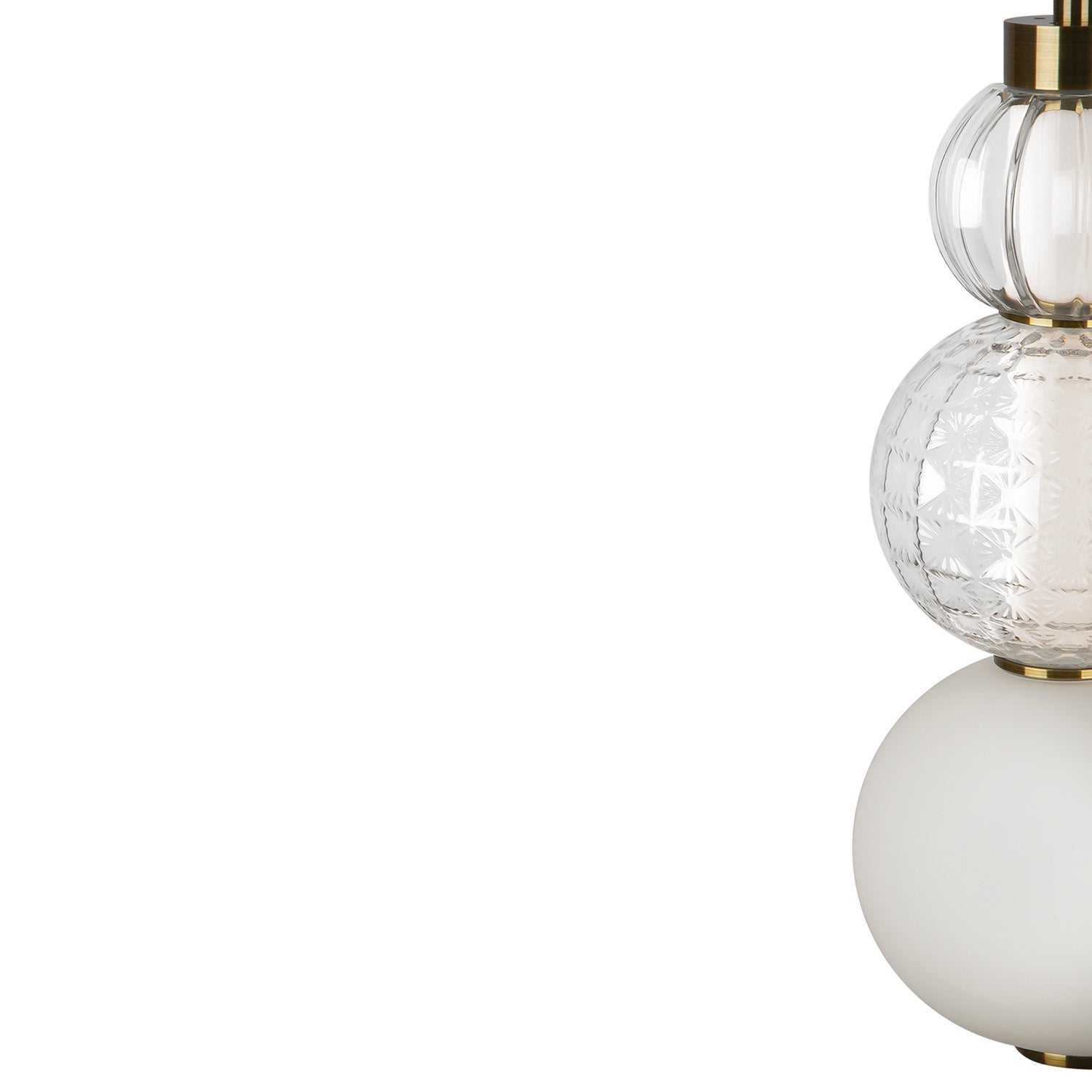 COLLAR - Lampadario vintage in vetro con LED integrato