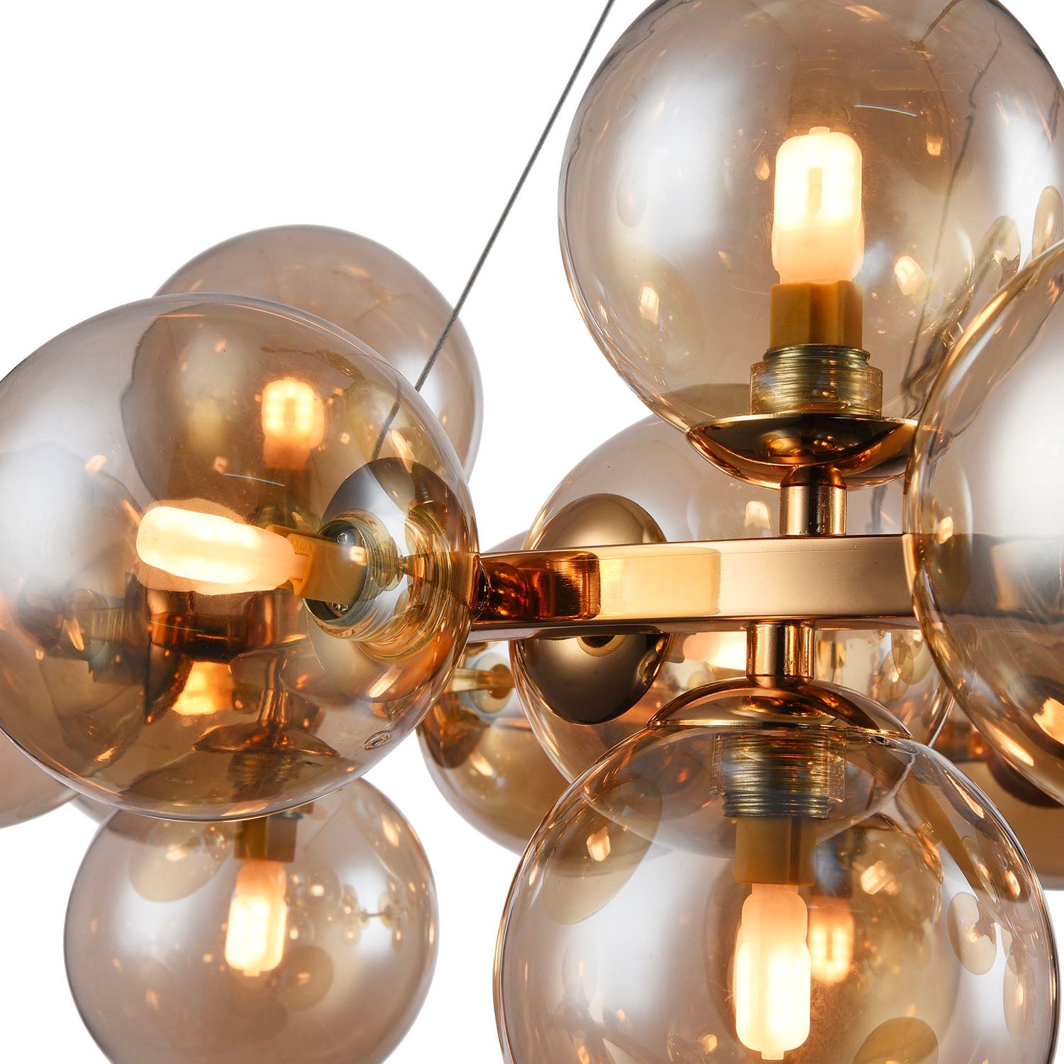DALLAS - Circular chandelier with modern glass balls