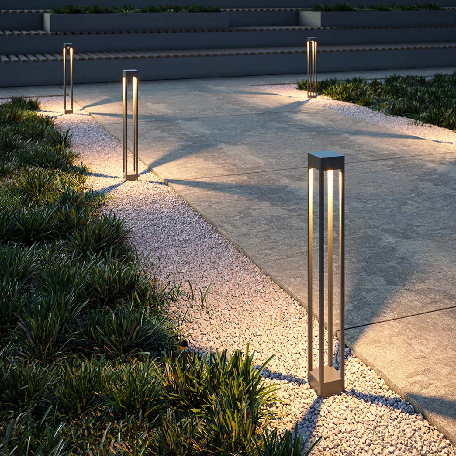 ELBE - Lampadaire d'extérieur pour allée étanche IP65